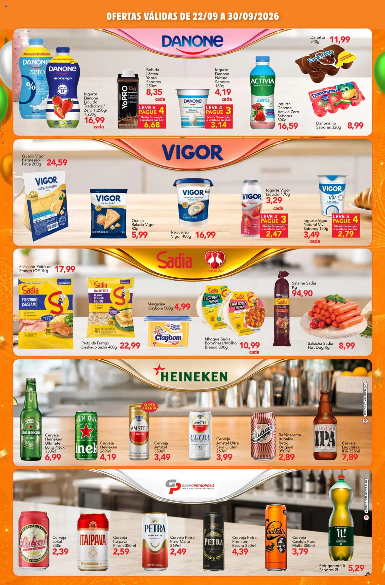 Supermercados Joanin Folheto - válido de 22/09/2026 | Página: 2 | Produtos: Queijo, Salame, Cerveja, Refrigerante