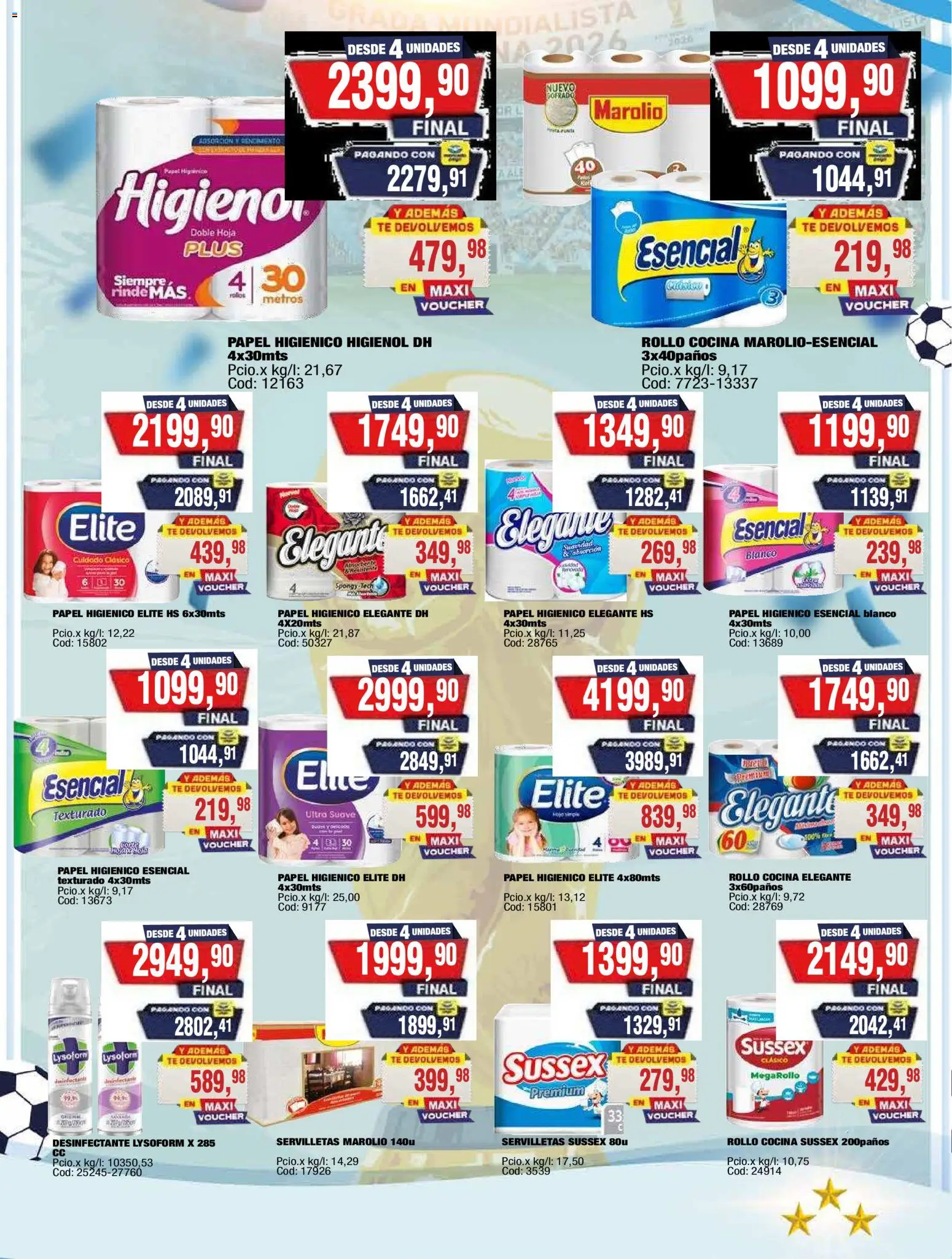 Maxiconsumo ofertas │ válido desde el 20/07/2026 | Página: 28 | Productos: Desinfectante, Papel higiénico, Cocina, Té