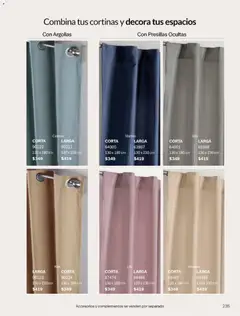 Vista previa de Vianney catálogo Tu hogar, nuestra pasión, nuevo folleto de la tienda, válido en México a partir del 06.03.2026 | Página: 237 | Productos: Cortinas