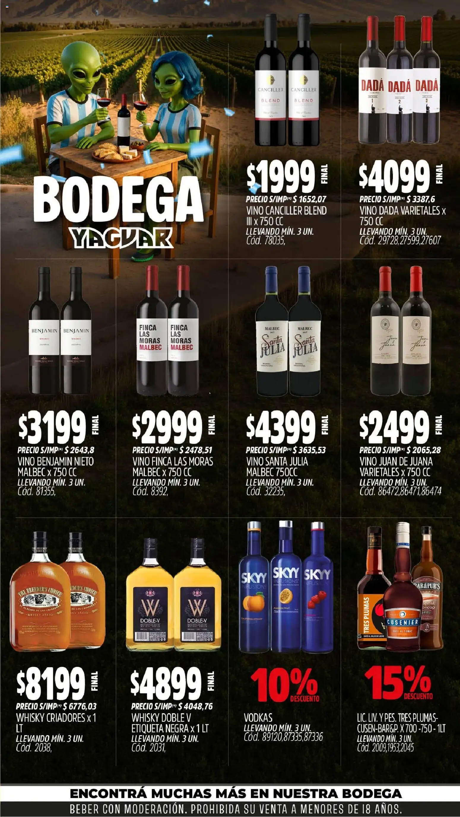 Yaguar - Oferta Semanal Mar del Plata │ válido desde el 29/06/2026 | Página: 5 | Productos: Whisky, Leche, Café, Vino