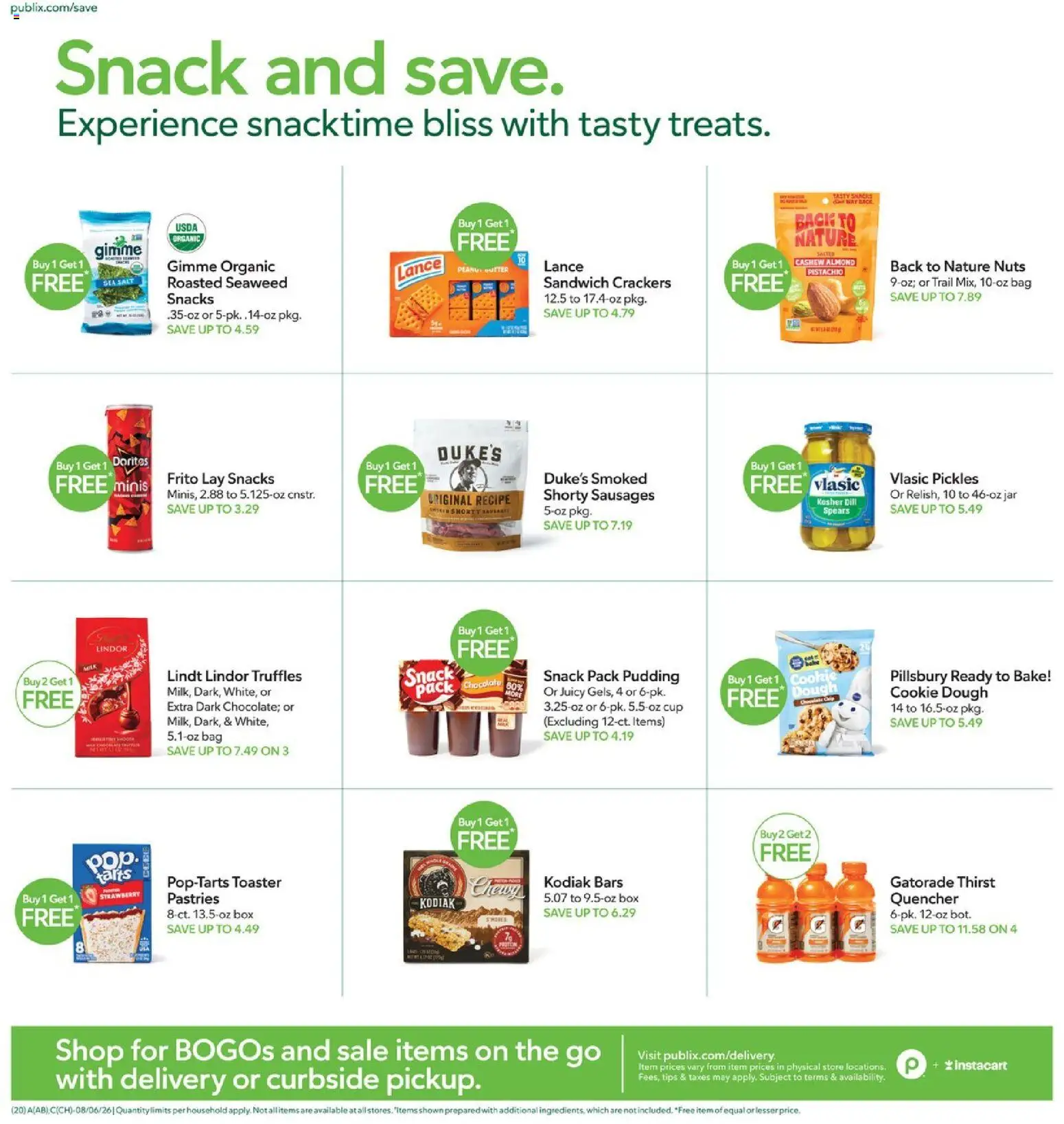 Publix Weekly Ad - valid from 08/05/2026 | Page: 20 | Products: Toaster, Nuts, Dill, Lindor
