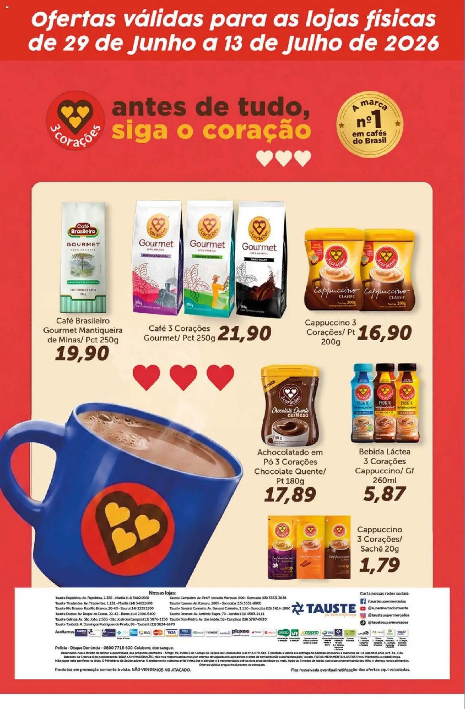 Tauste Folheto - válido de 29/06/2026 | Página: 2 | Produtos: Pó, Café, Chocolate, Bebida