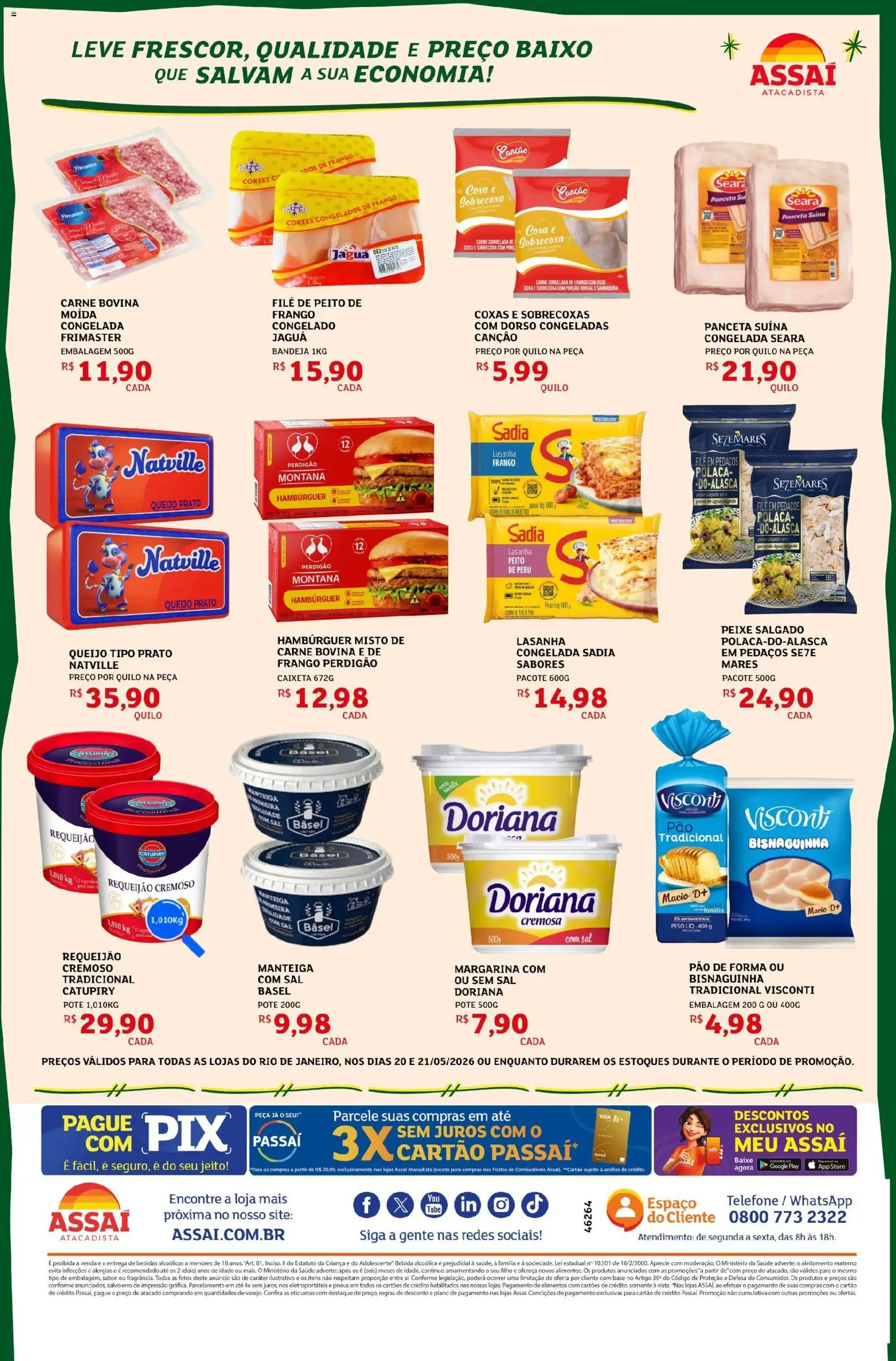 Assaí Atacadista Folheto - válido de 20.05.2026 | Página: 2 | Produtos: Bebida, Bandeja, Frango, Margarina