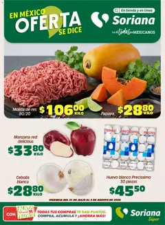 Vista previa de Soriana Fin de Semana Súper: Tamaulipas (excepto Cd. Victoria y Tampico), nuevo folleto de la tienda, válido en México a partir del 31/07/2026