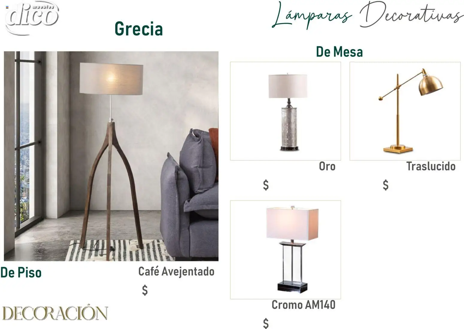 Nuevas ofertas de Muebles Dico válidas en toda la República Mexicana desde el 09/12/2025. ¡Encuentra las mejores ofertas en Muebles Dico catálogo Decoración! | Página: 49 | Productos: Café, Decoración, Mesa