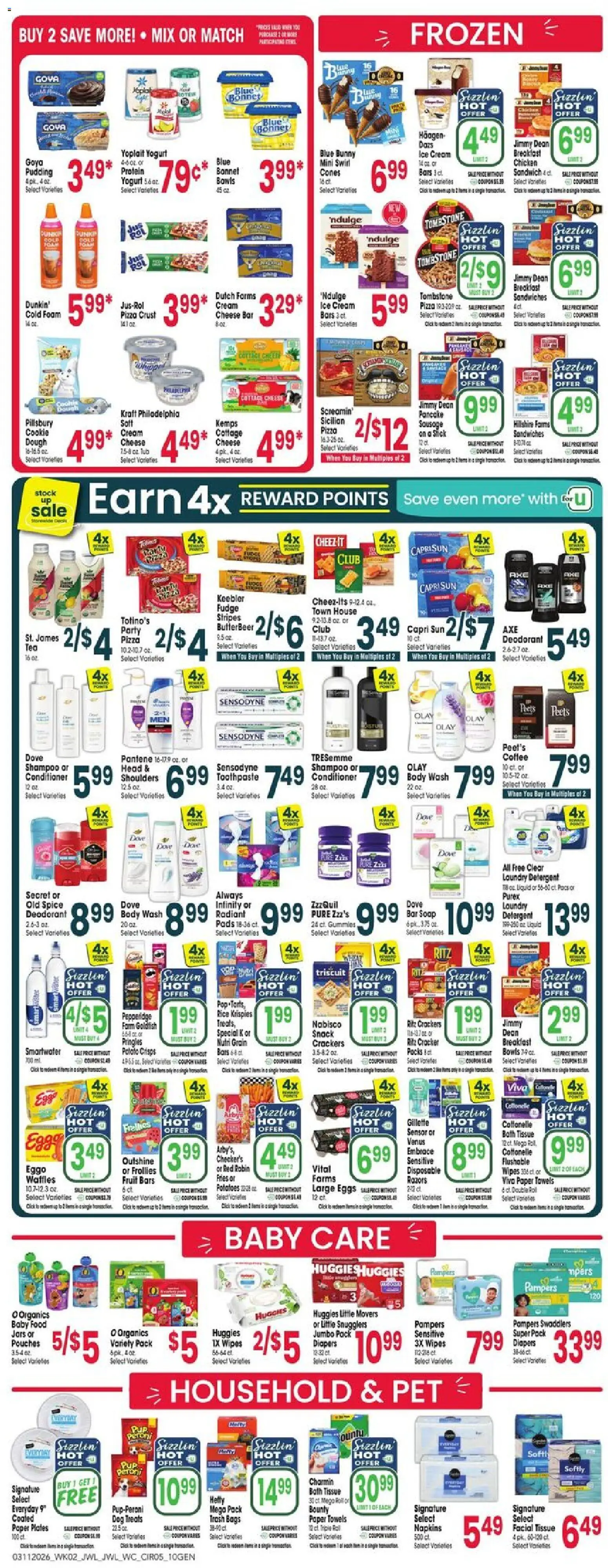 Jewel Osco Weekly Ad - valid from 03/11/2026 | Page: 5 | Products: Dog Treats, Soap, Deodorant, Pads