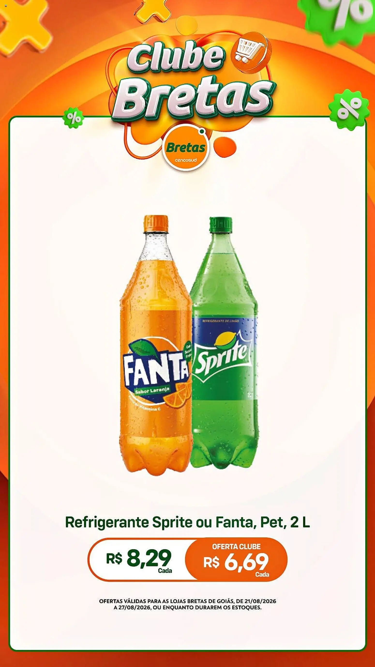 Bretas Folheto - válido de 21/08/2026 | Página: 9 | Produtos: Refrigerante Sprite, Refrigerante, Vitamina c