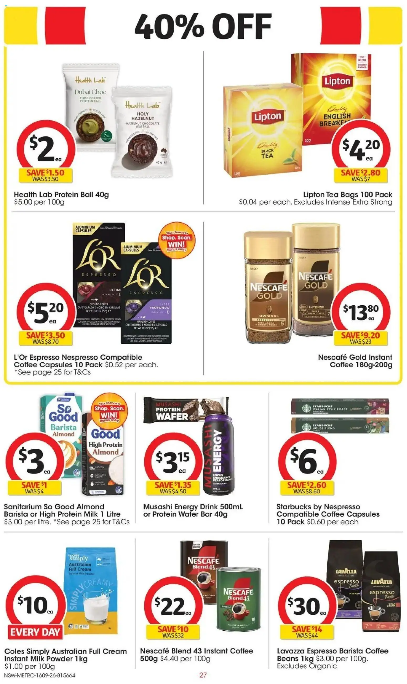 Coles catalogue - valid from 16/09/2026 | Page: 27 | Products: Powder, Chocolate, Sugar, Ground coffee