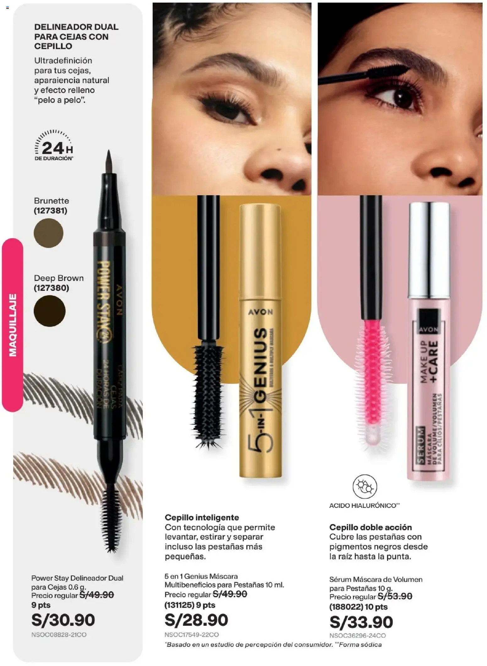 Catálogo Avon válido desde 29/08/2026 | Página: 23 | Productos: Máscara, Delineador, Maquillaje