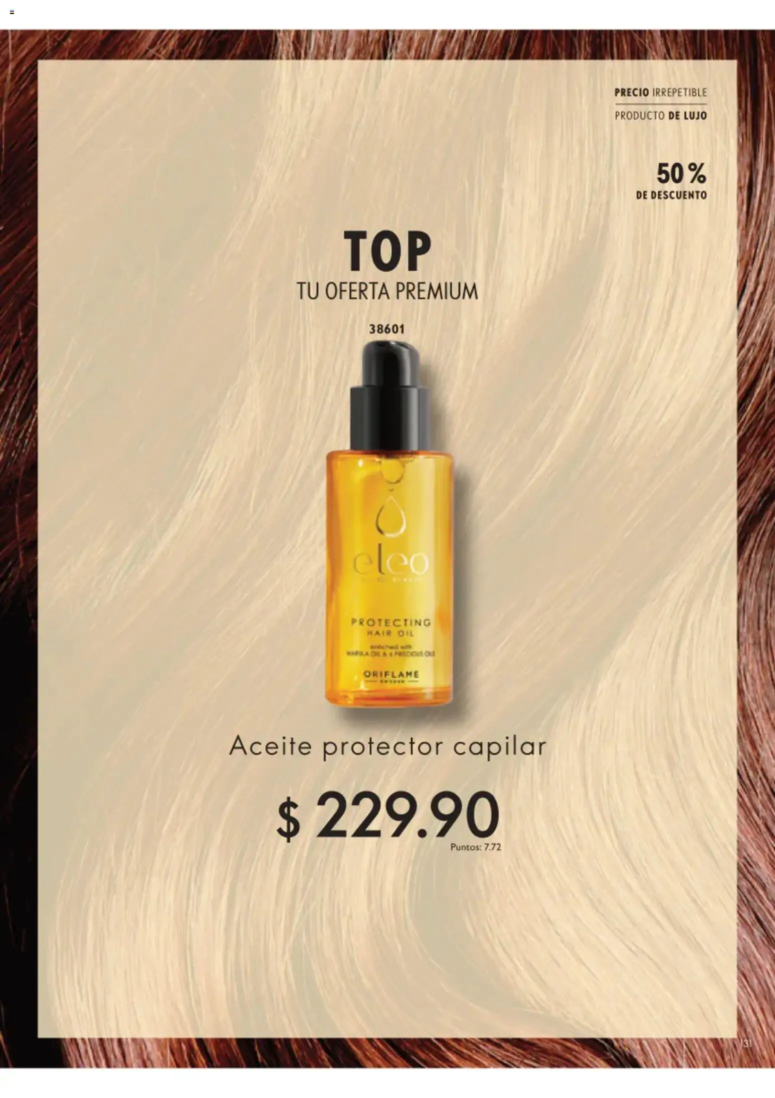 Nuevas ofertas de Oriflame válidas en toda la República Mexicana desde el 22/08/2026. ¡Encuentra las mejores ofertas en Oriflame campaña 12 2026! | Página: 131 | Productos: Aceite