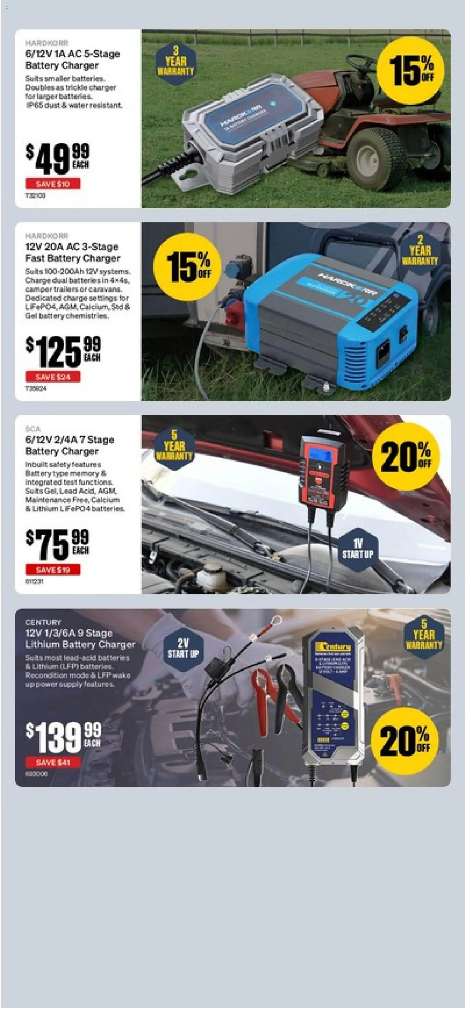 Supercheap Auto catalogue - valid from 22/07/2026 | Page: 17 | Products: Battery, Charger, Water, Batteries