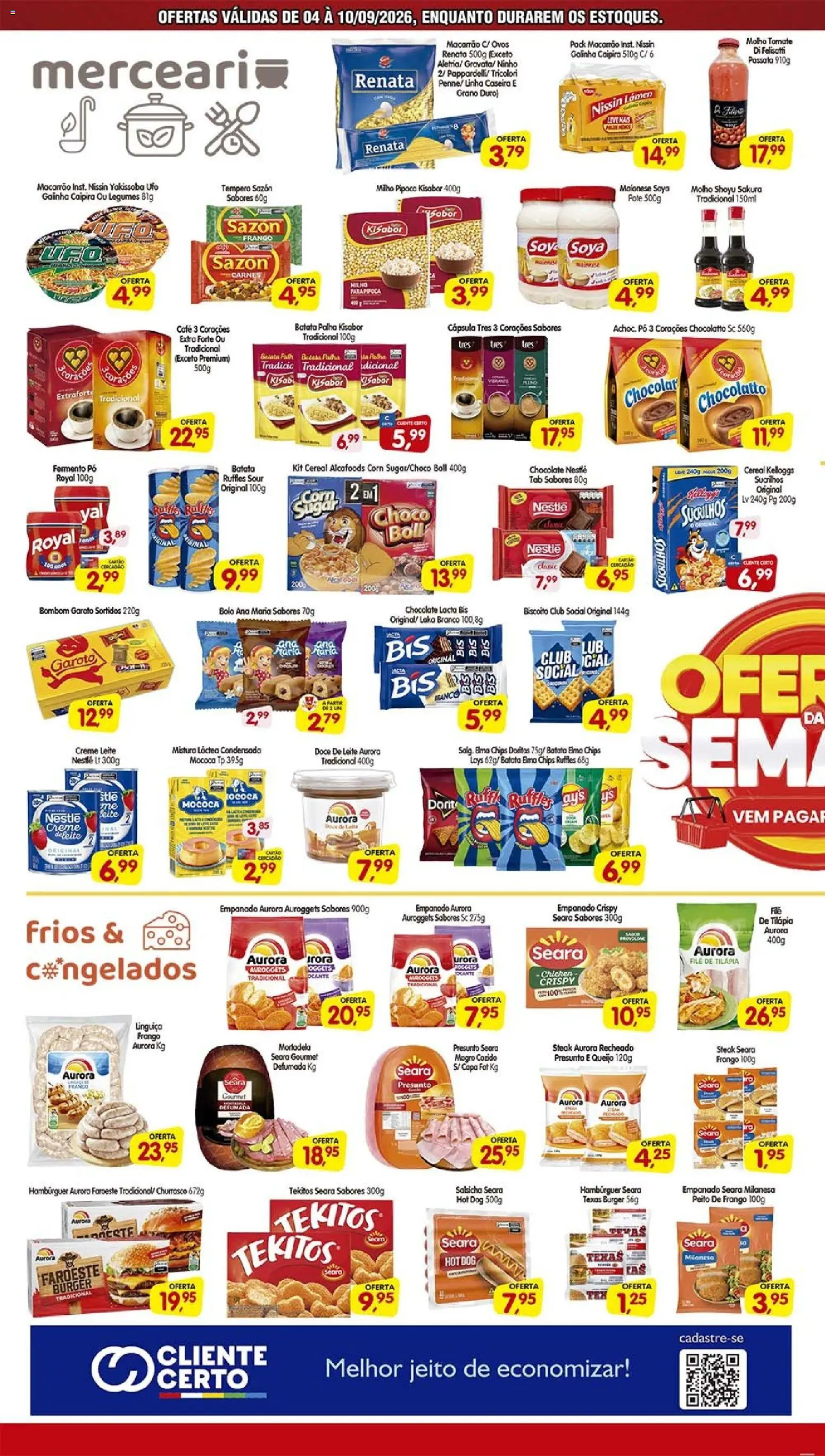 Cercadão Folheto - válido de 04/09/2026 | Página: 2 | Produtos: Elma Chips, Frango, Milho, Bombom