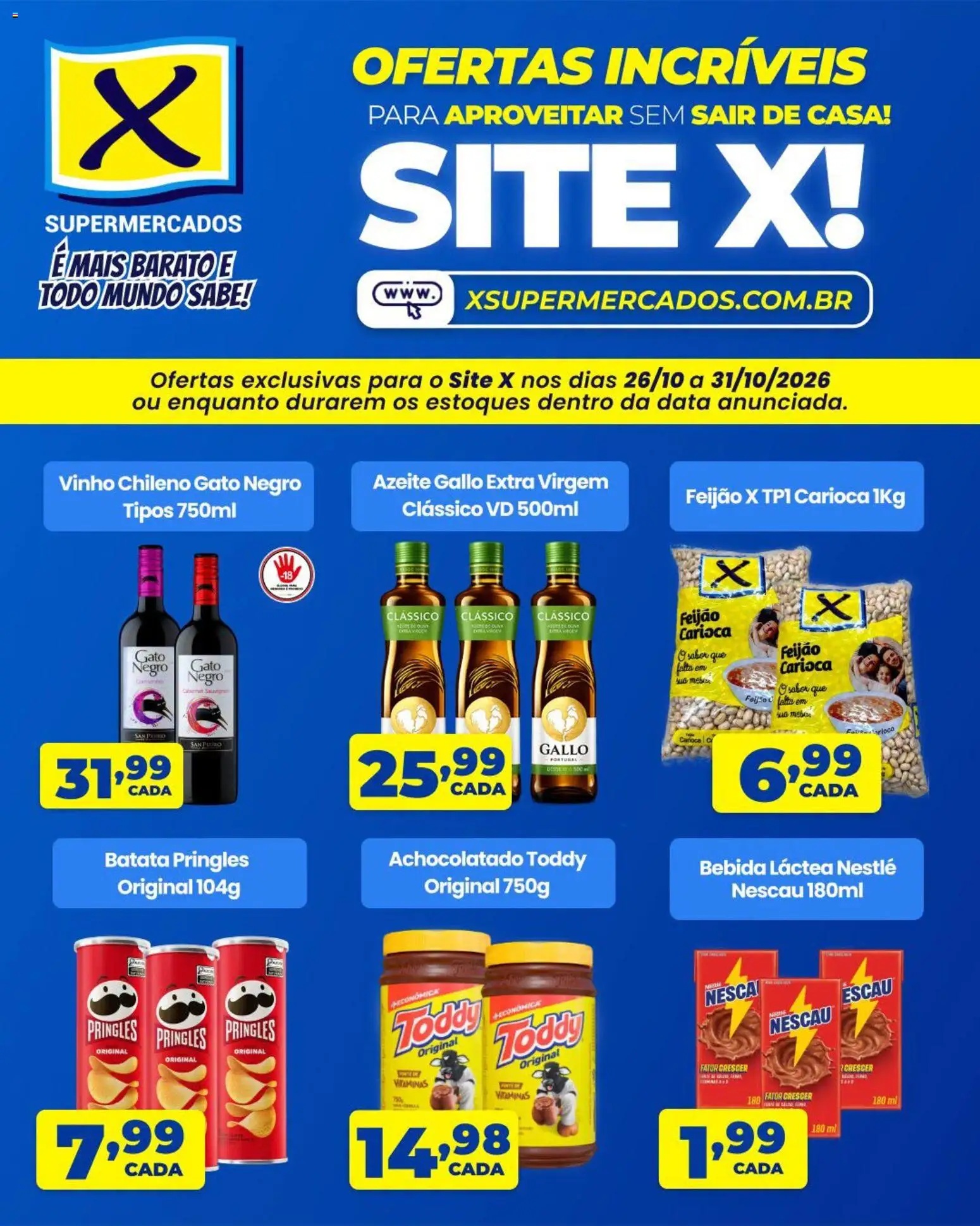 X Supermercados Folheto - válido de 26/10/2026 | Página: 1