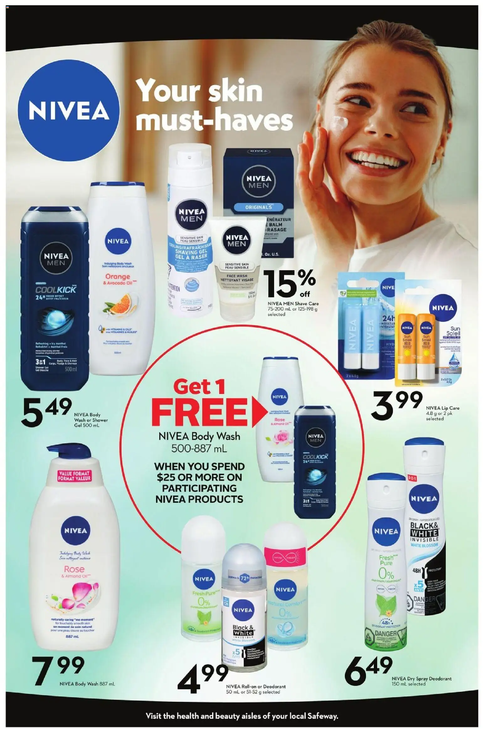 Safeway flyer valid from Feb 12, 2026 | Page: 3 | Products: Body wash, Deodorant, Shower, Oil
