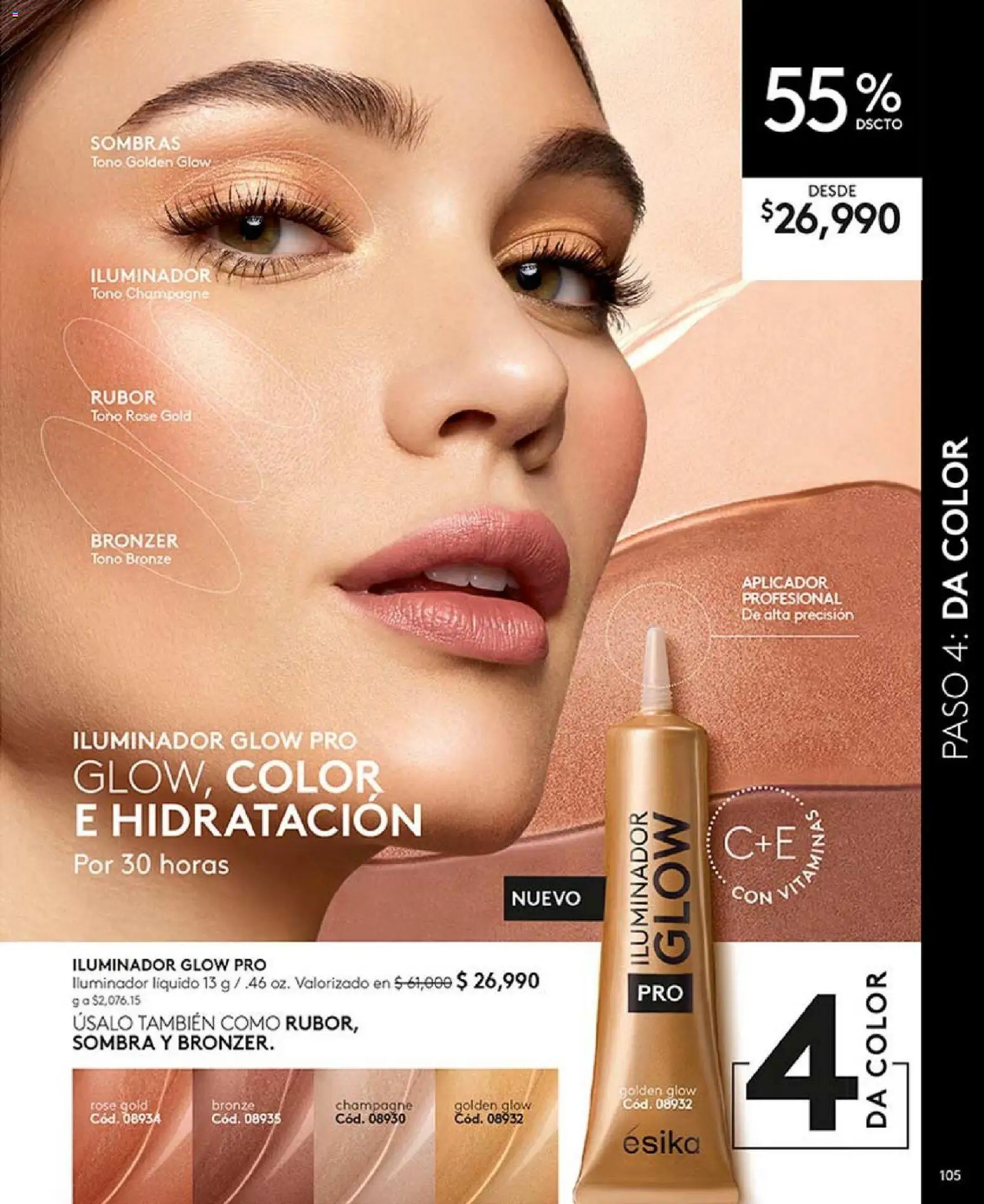 Ésika revista - valida desde el 04.05.2026 | Página: 107 | Productos: Iluminador, Rubor, Sombra