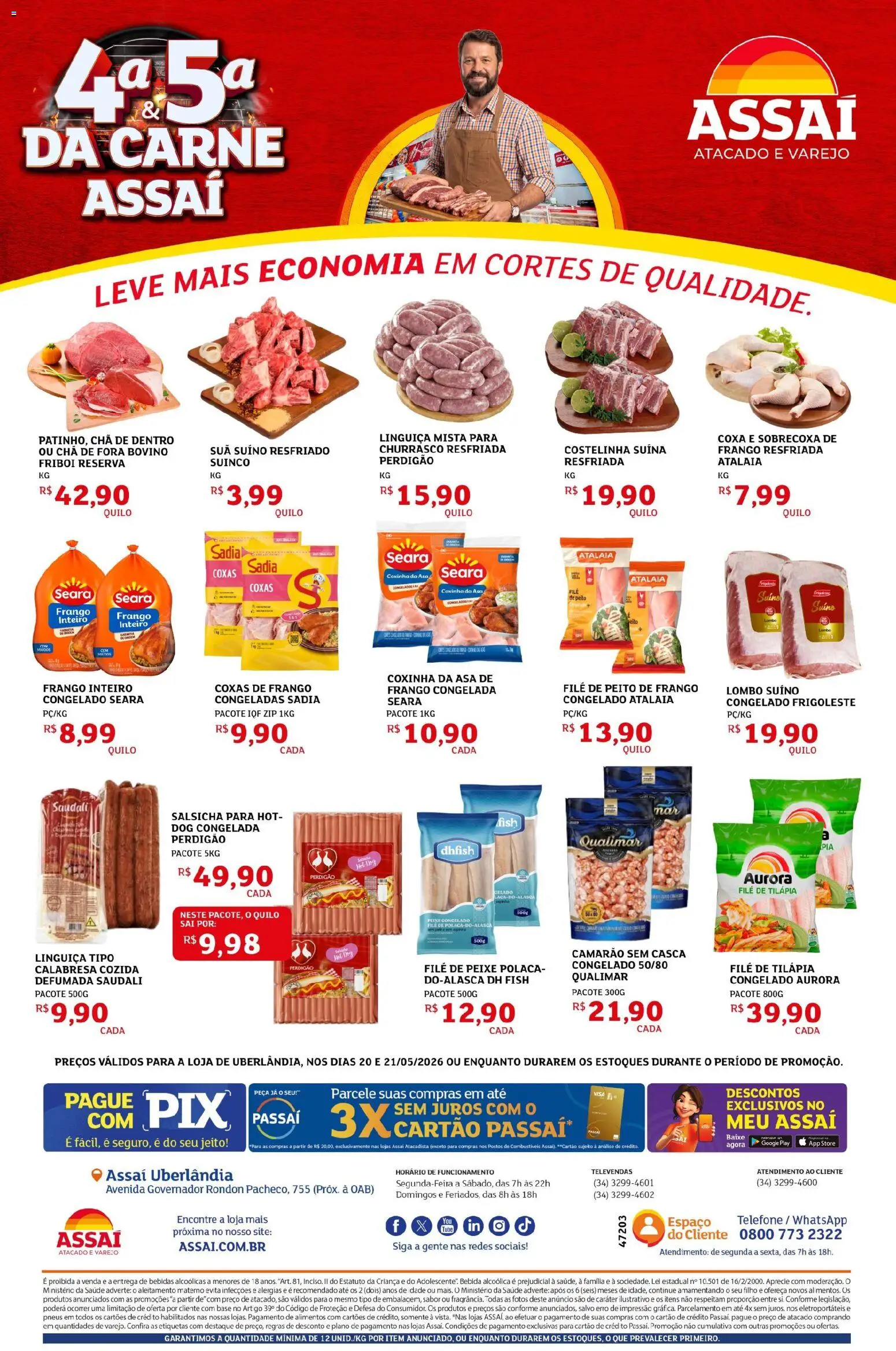 Assaí Atacadista Folheto - válido de 20.05.2026 | Página: 2 | Produtos: Camarão, Base, Bebida, Peito de frango