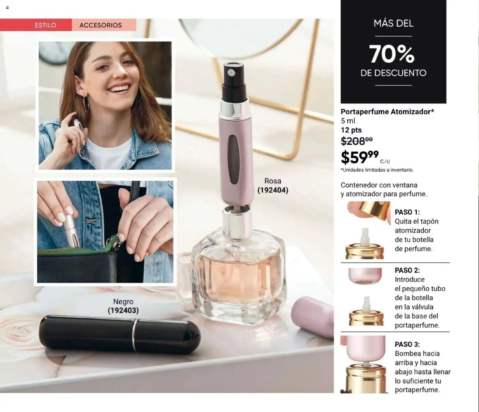 Nuevas ofertas de AVON válidas en toda la República Mexicana desde el 31/07/2026. ¡Encuentra las mejores ofertas en AVON Casa & Estilo 12 2026! | Página: 136 | Productos: Válvula, Contenedor, Botella