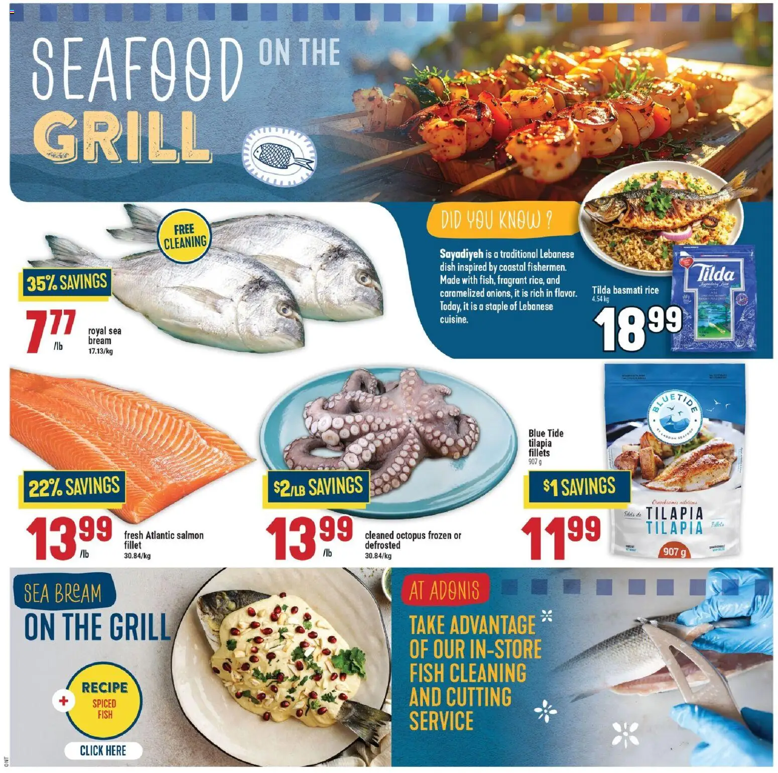 Adonis flyer valid from 04.06.2026 | Page: 3 | Products: Rice, Fish, Grill