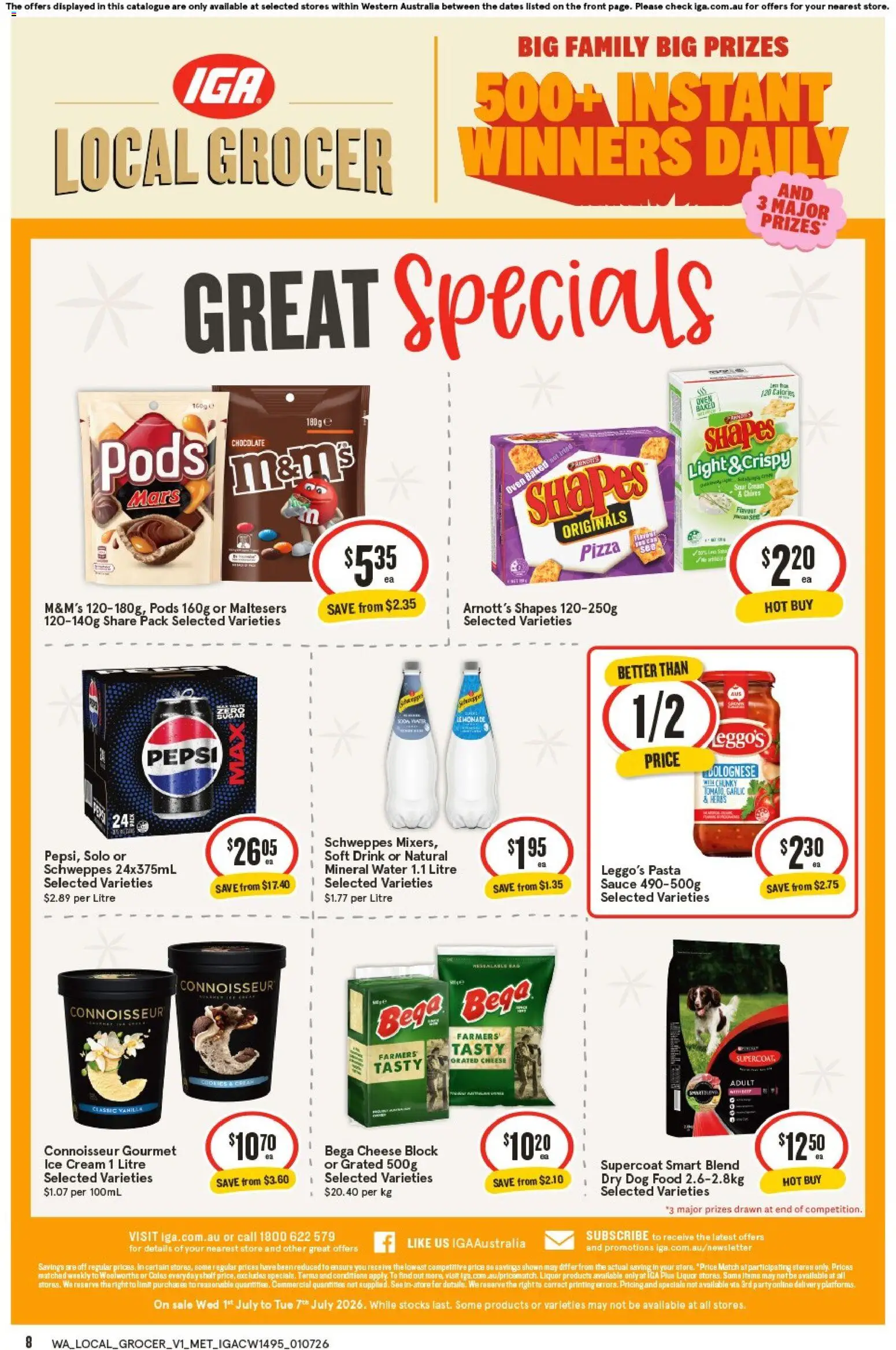 IGA catalogue - valid from 01/07/2026 | Page: 2 | Products: Shelf, Light, Chocolate, Sauce