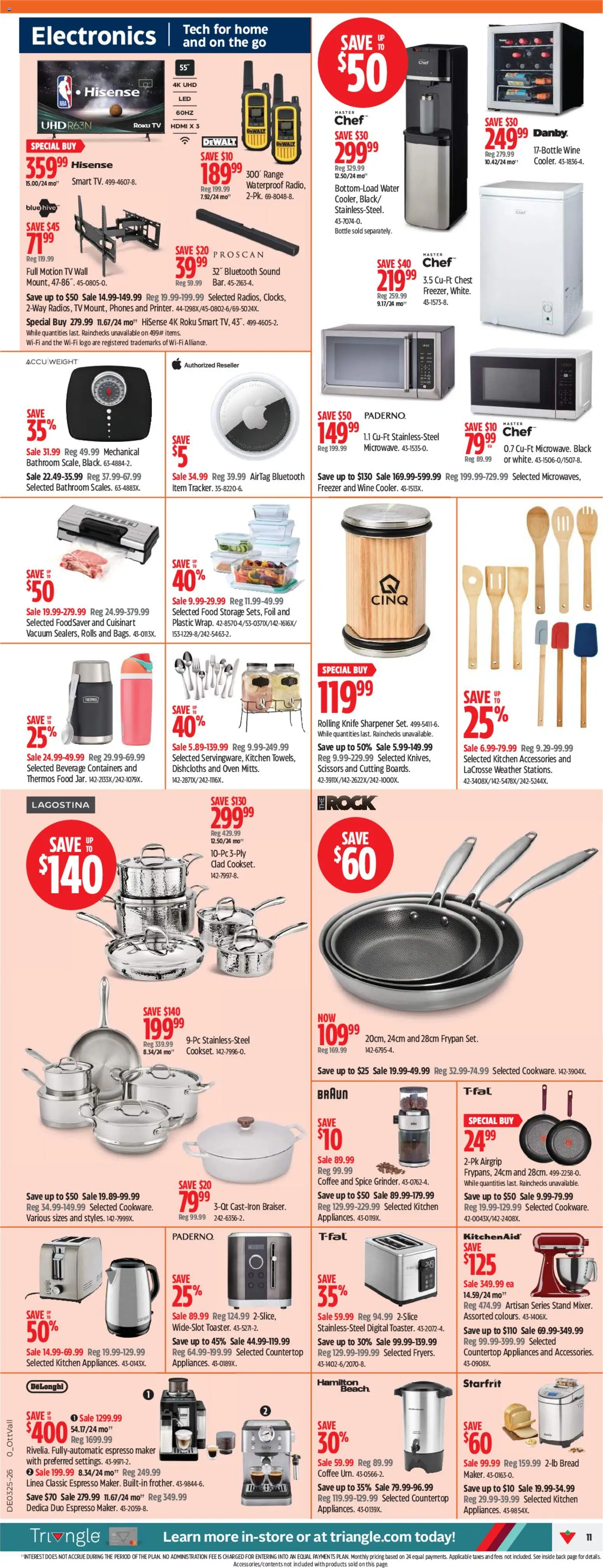 Canadian Tire flyer valid from 18.06.2026 | Page: 11 | Products: Tv, Oven, Bread, Coffee