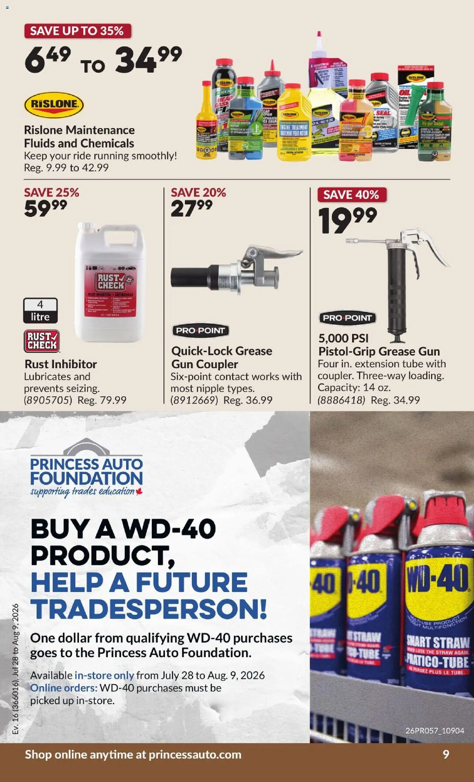 Princess Auto flyer valid from Jul 28, 2026 | Page: 14