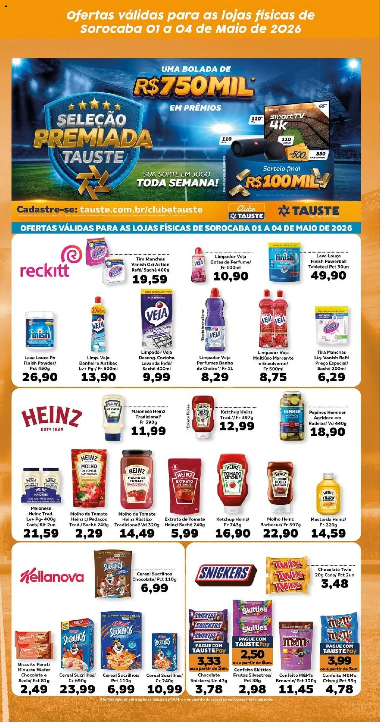 Tauste Folheto - válido de 01.05.2026 | Página: 2 | Produtos: Biscoito parati, Maiô, Ketchup, Maionese