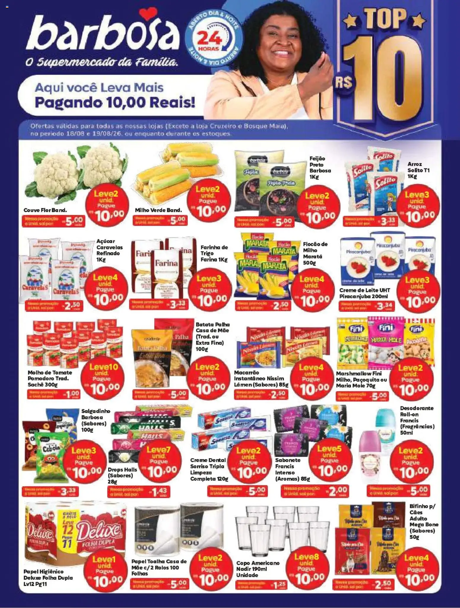 Barbosa Supermercados Folheto - válido de 18/08/2026 | Página: 1 | Produtos: Feijão, Milho verde, Molho de tomate, Leite