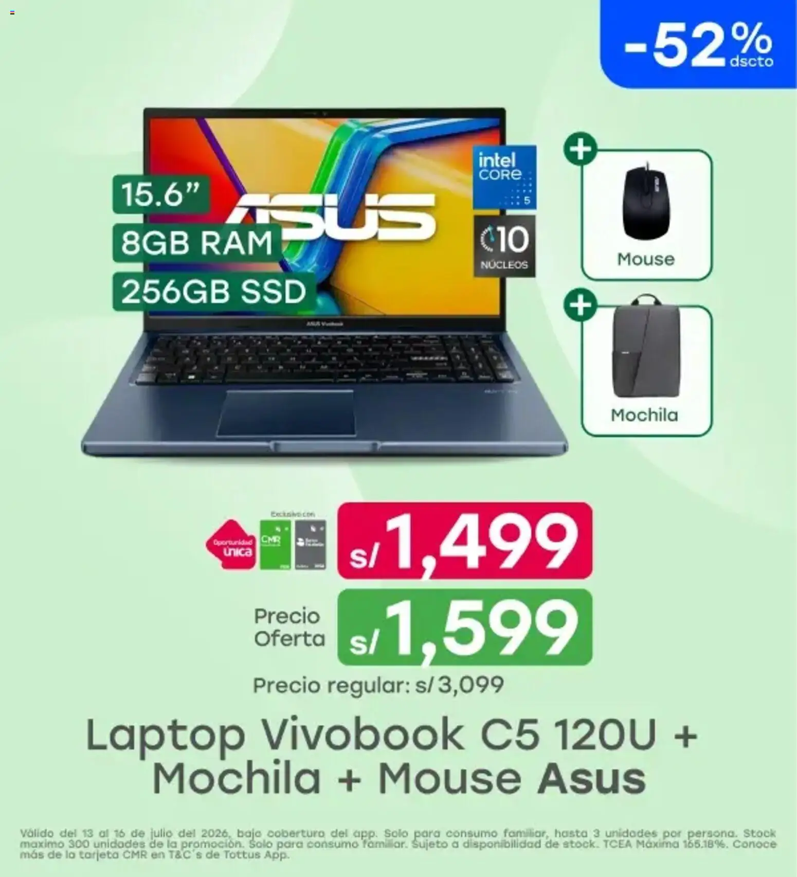 Catálogo Tottus válido desde 13/07/2026 | Página: 5 | Productos: Mochila, Mouse
