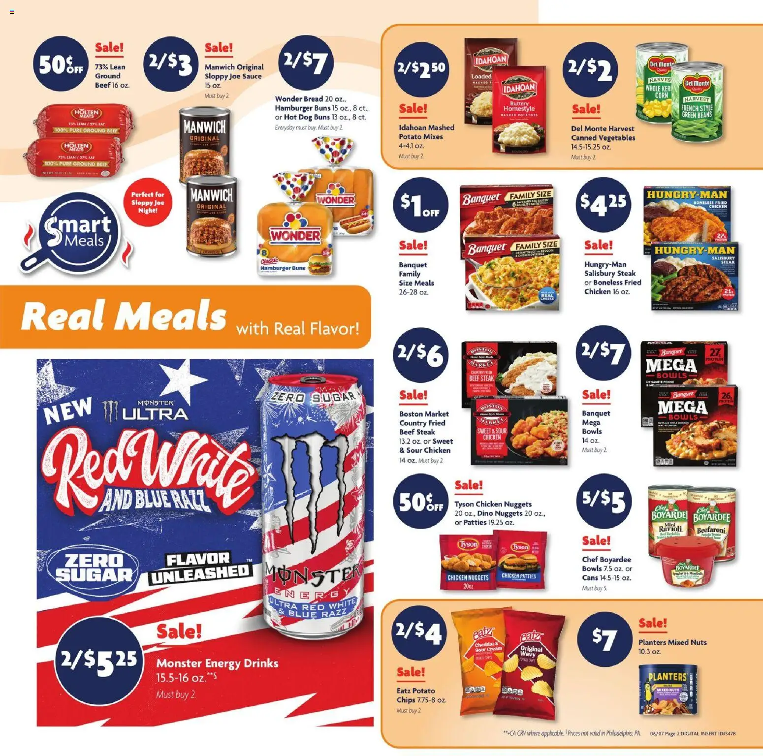 Family Dollar Weekly Ad - valid from 07.06.2026 | Page: 2 | Products: Broccoli, Bread, Sour cream, Vegetables