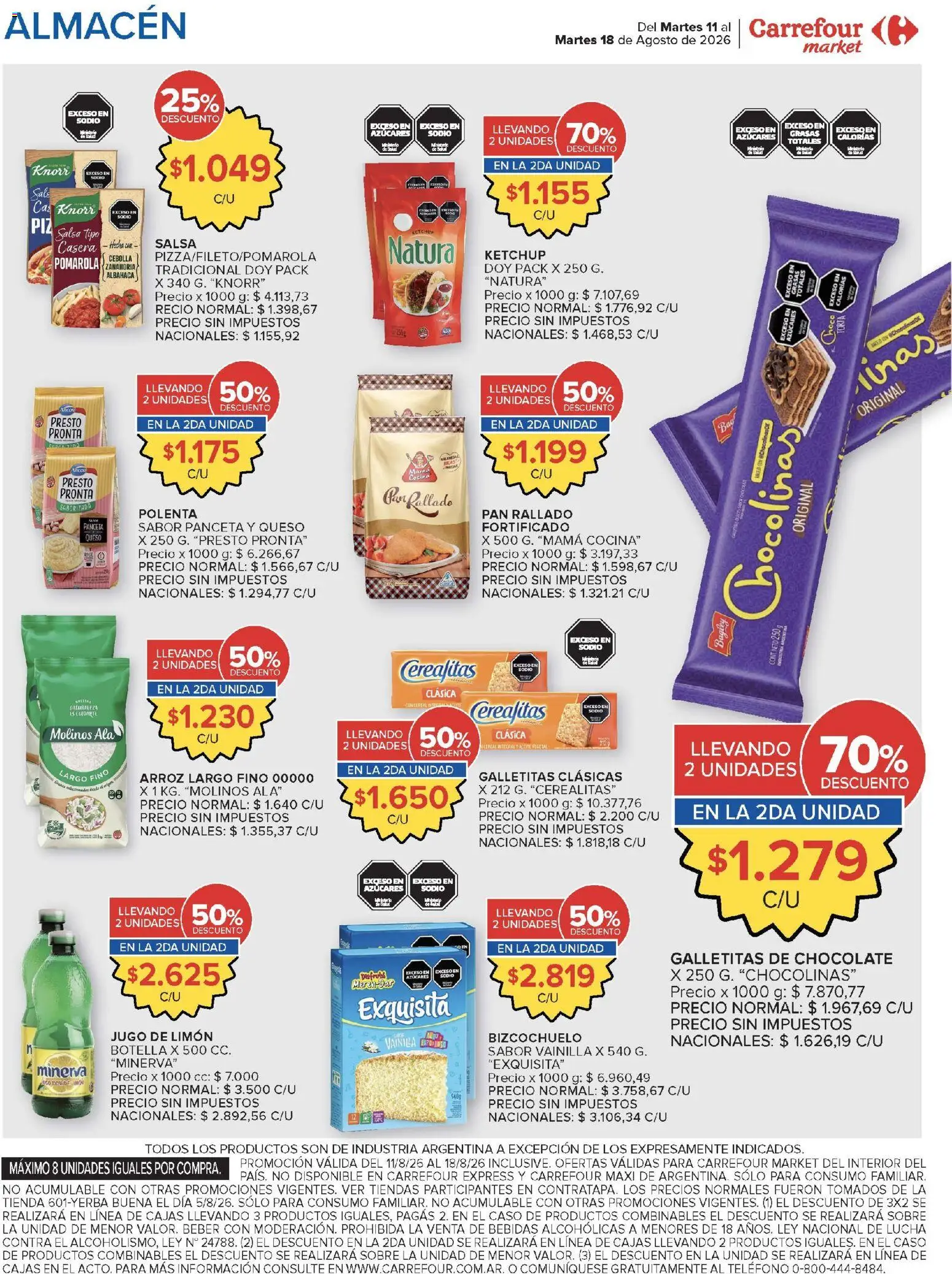 Carrefour Market catálogo │ válido desde el 11/08/2026 | Página: 3 | Productos: Vainilla, Sobre, Jugo, Pan rallado