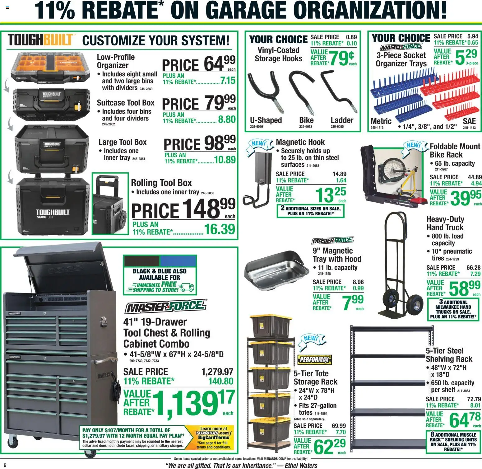 Menards - Weekly Ad - valid from 08/19/2026 | Page: 15 | Products: Pneumatic, Shelf, Box, Hook