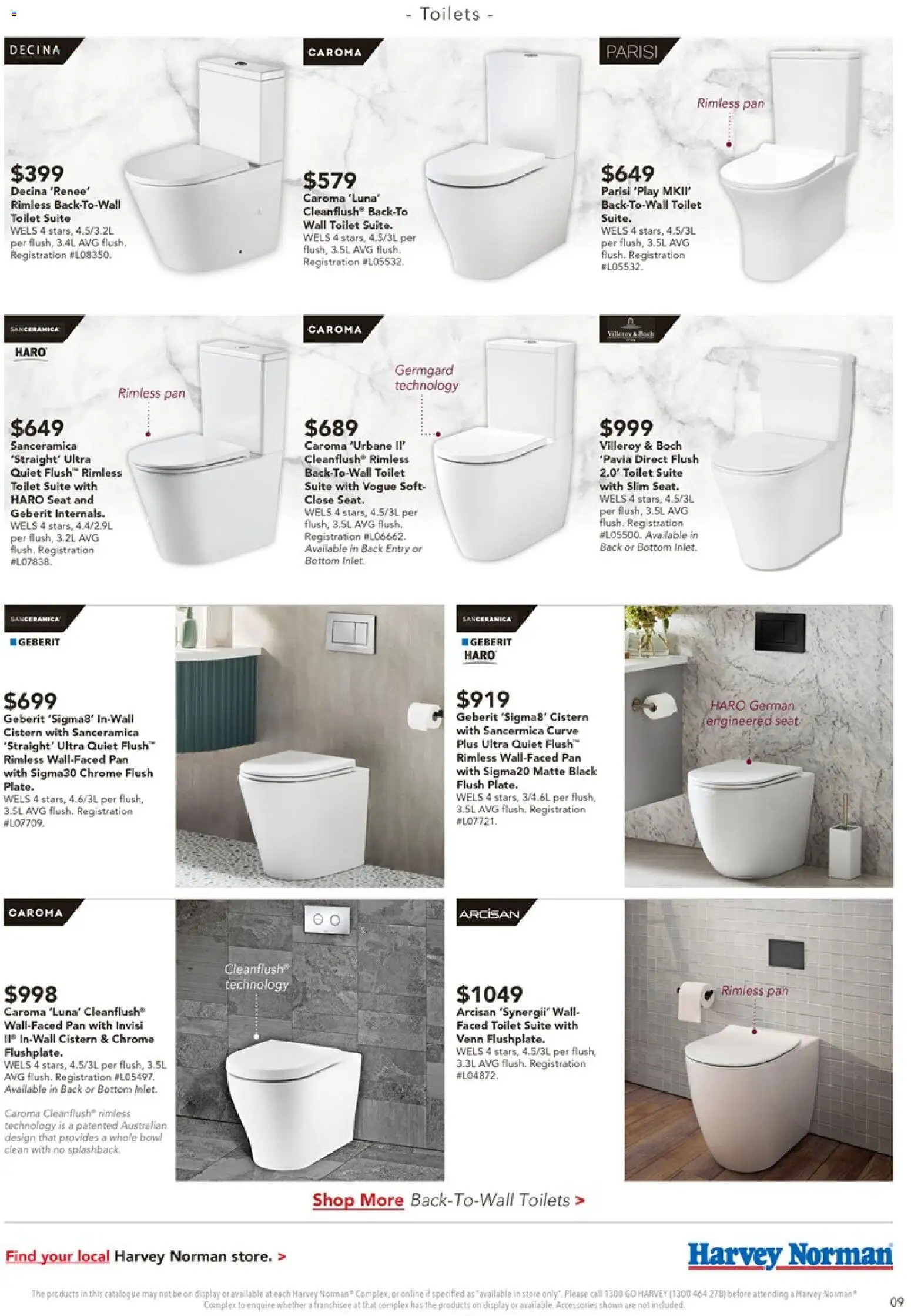 Harvey Norman catalogue - valid from 16/07/2026 | Page: 9 | Products: Toilet, Suite, Accessories