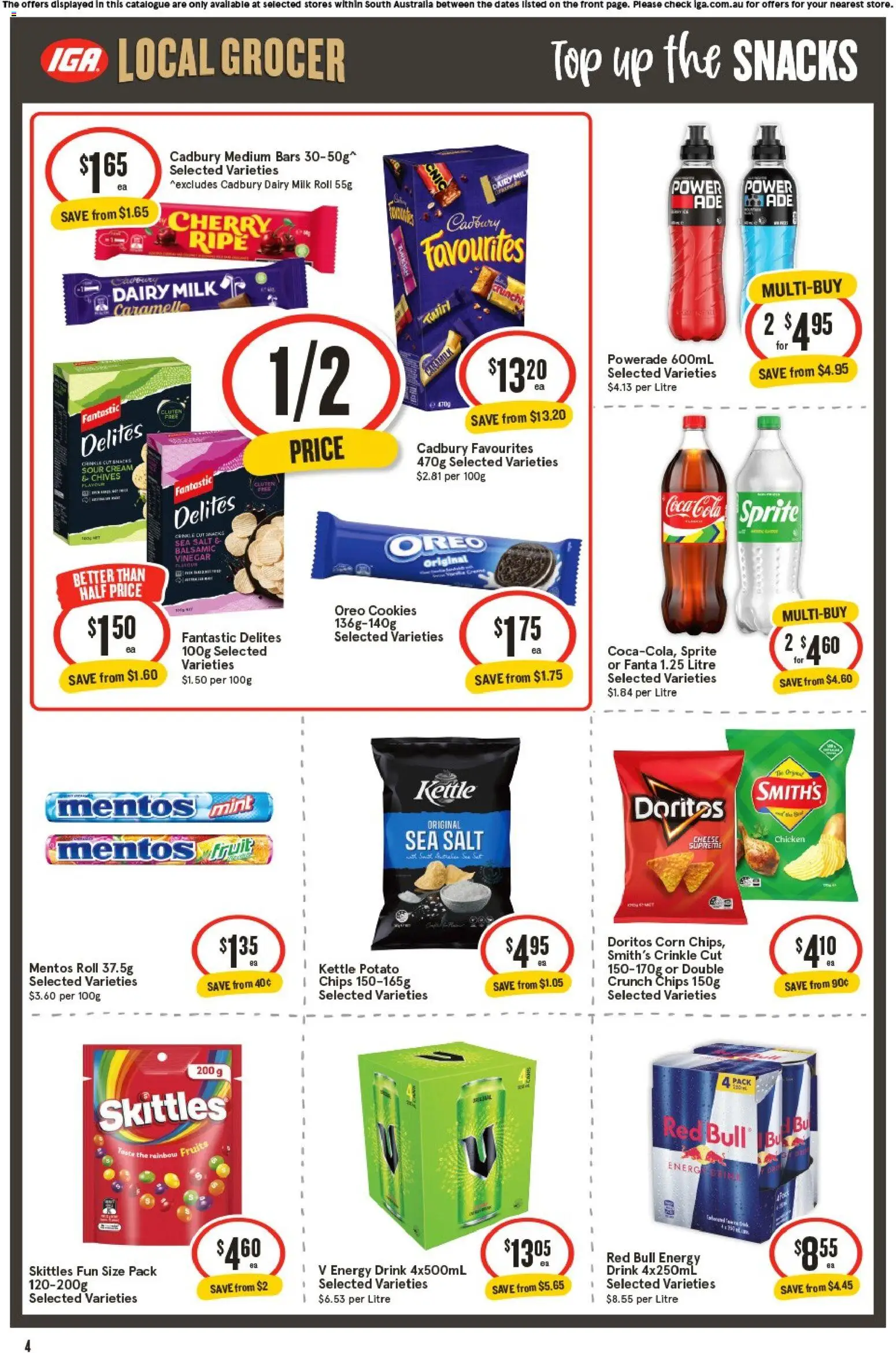 IGA catalogue - valid from 01/07/2026 | Page: 5 | Products: Dairy, Energy drink, Sour cream, Salt