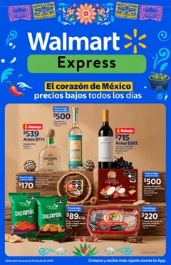 Vista previa de Walmart Express folleto El corazón de Mexico, nuevo folleto de la tienda, válido en México a partir del 04.06.2026
