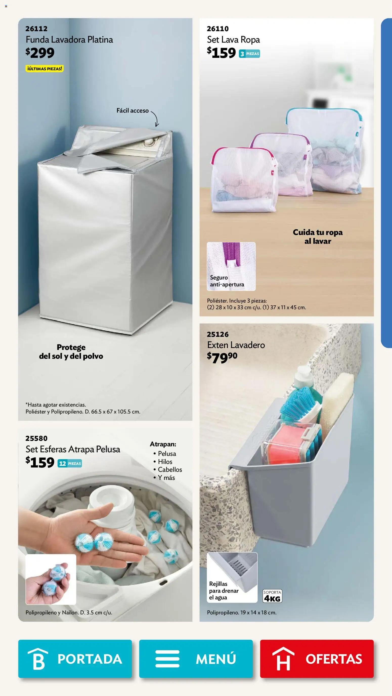 Nuevas ofertas de Betterware válidas en toda la República Mexicana desde el 31/08/2026. ¡Encuentra las mejores ofertas en Betterware campaña 9 2026! | Página: 93 | Productos: Lavadero, Agua, Lavadora, Ropa