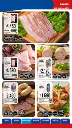 Vista previa La Anonima catálogo válido desde el 30/07/2026 | Página: 10 | Productos: Mortadela, Panceta, Jamón