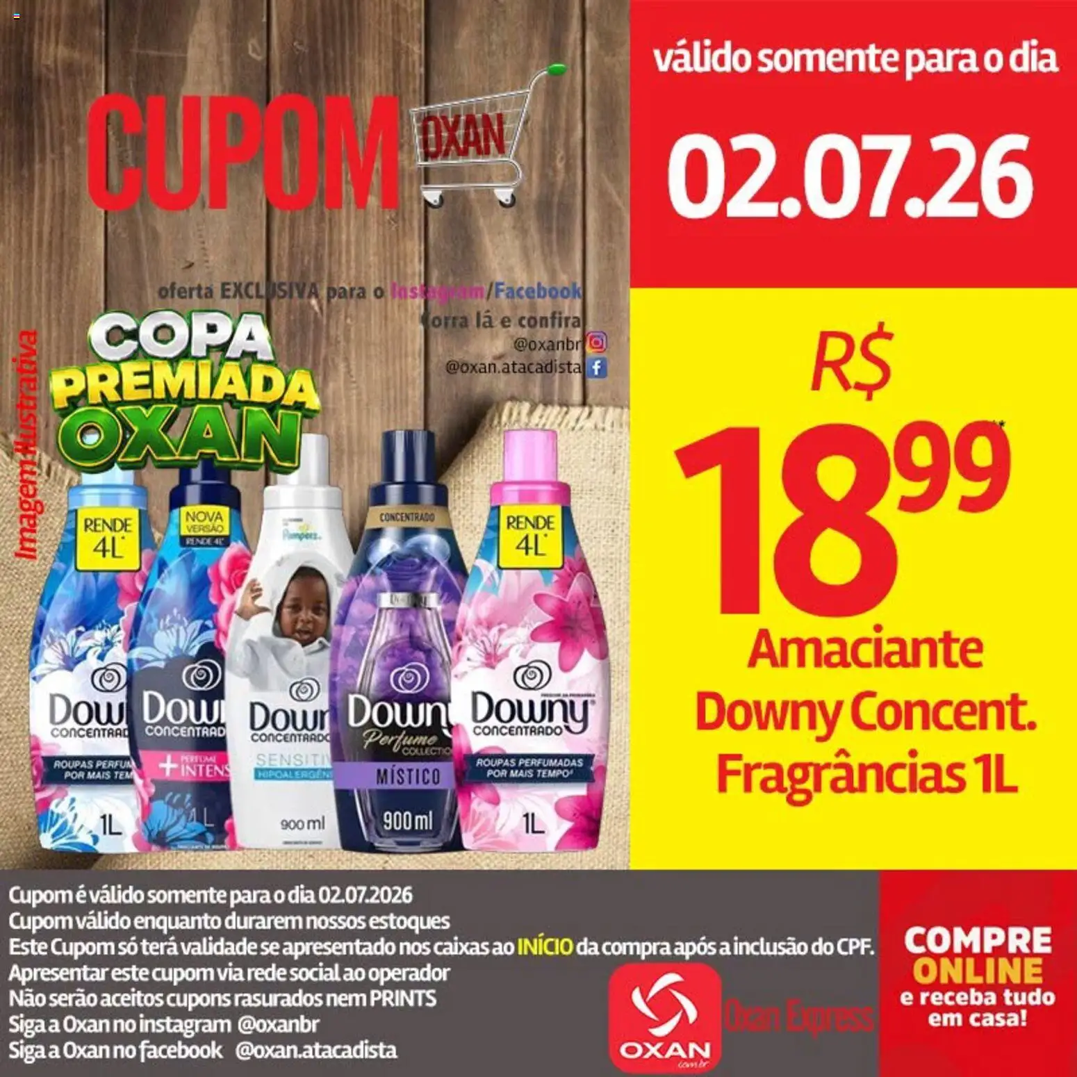 Oxan Atacadista Folheto - válido de 02/07/2026 | Página: 8 | Produtos: Perfume, Copa, Roupas, Amaciante