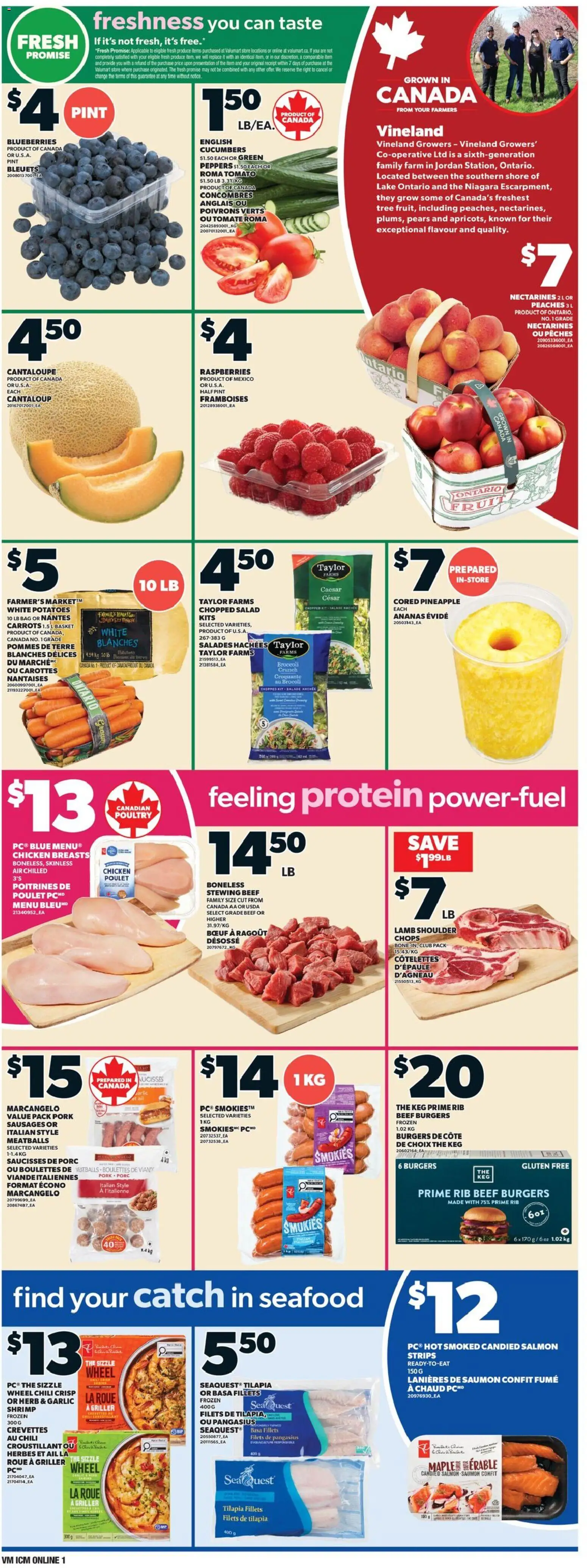 Valu Mart flyer valid from Aug 6, 2026 | Page: 3 | Products: Cucumbers, Chicken breasts, Chicken, Pork