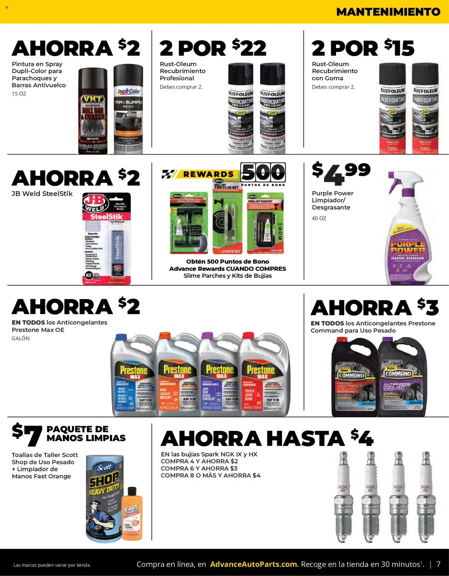 Advance Auto Parts Sales Ad - Spanish - valid from 09/13/2026 | Page: 7 | Products: Trim, Tire, Drill Bit, Coolant