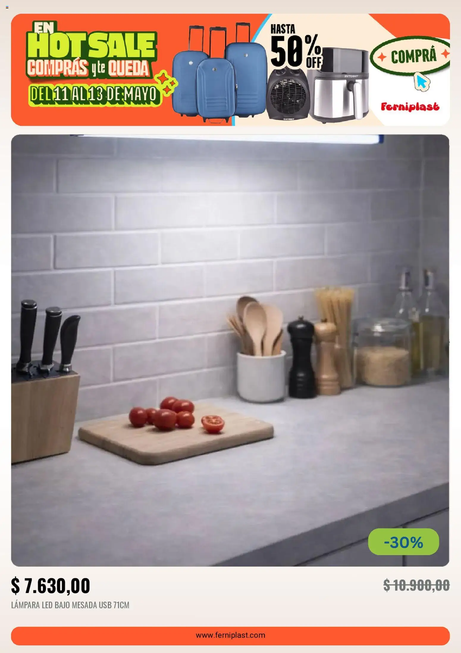 Ferniplast - Hot Sale │ válido desde el 11.05.2026 | Página: 3 | Productos: Mesada, Usb, Lámpara