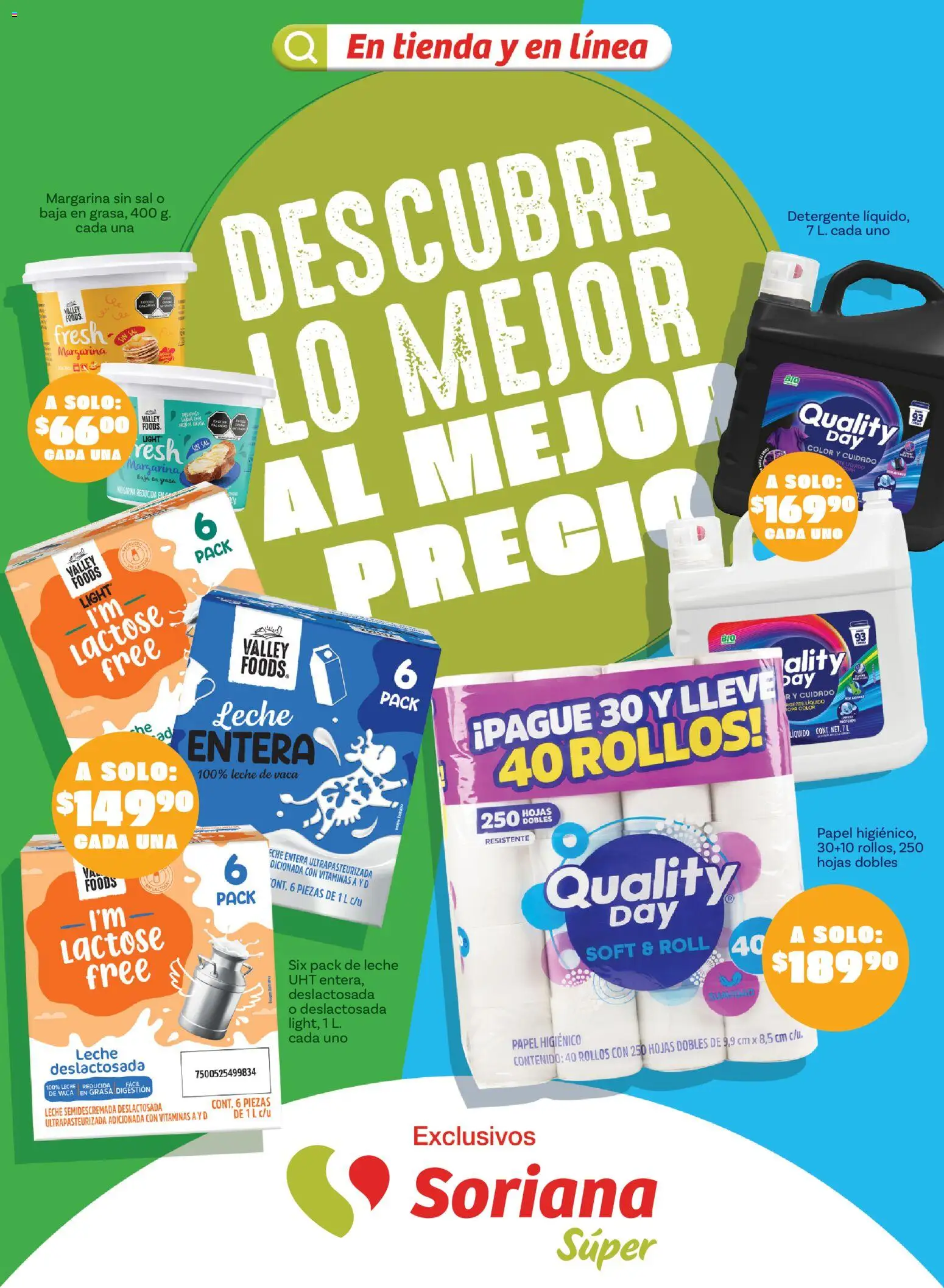 Nuevas ofertas de Soriana válidas en toda la República Mexicana desde el 31/08/2026. ¡Encuentra las mejores ofertas en Soriana folleto! | Página: 1 | Productos: Sal, Margarina, Papel higiénico, Ropa
