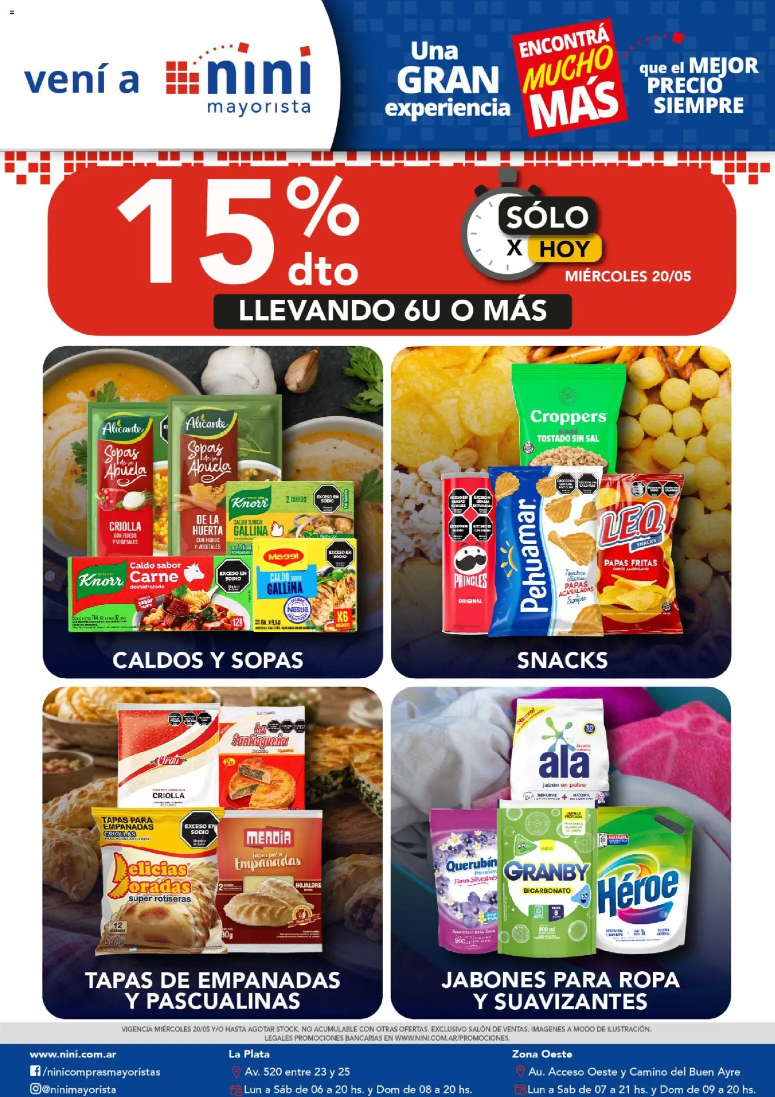 NINI Mayorista ofertas solo │ válido desde el 20.05.2026 | Página: 1 | Productos: Copos, Polvo, Jabón en polvo, Suavizante