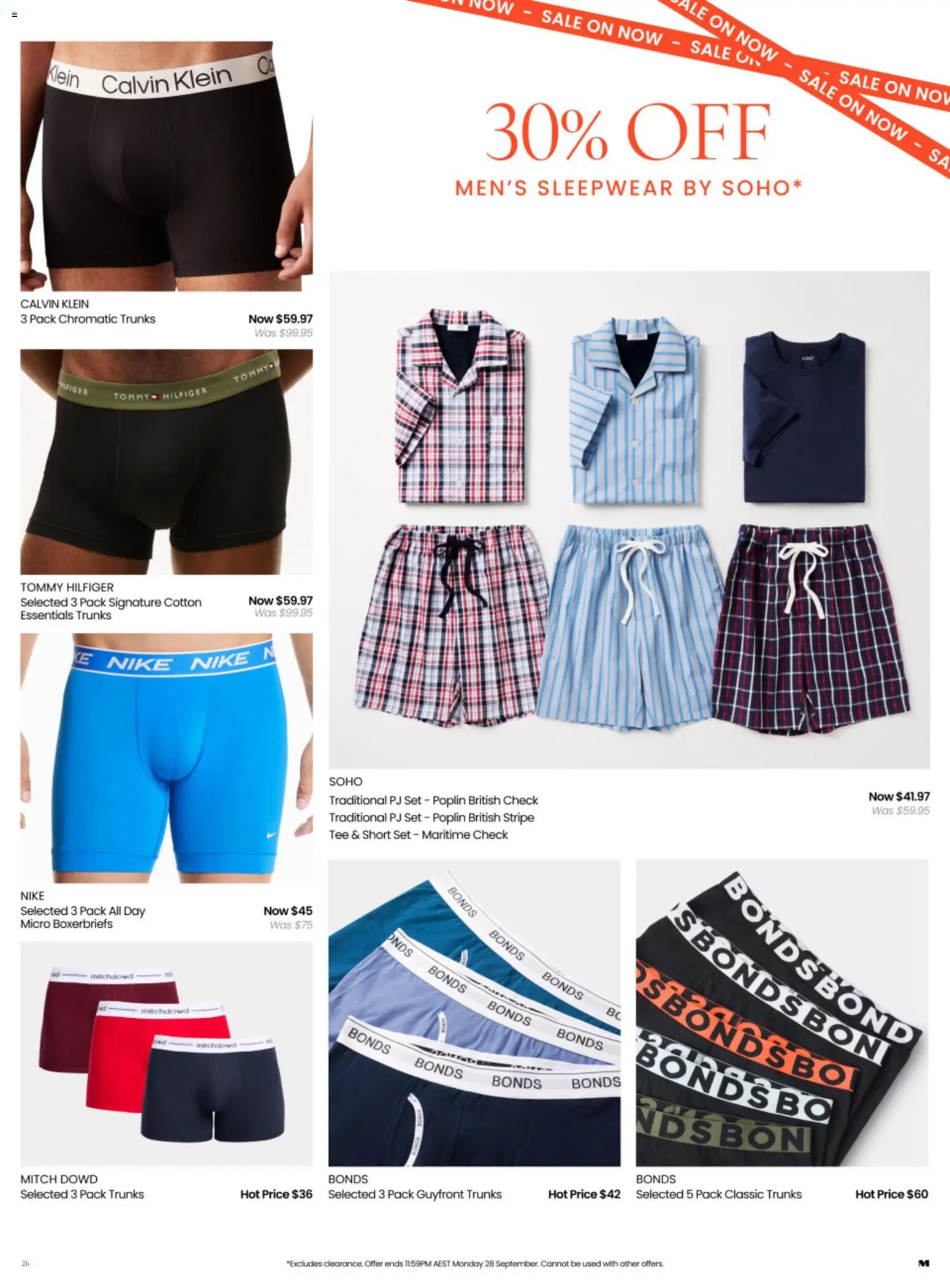 Myer catalogue - valid from 09/09/2026 | Page: 26 | Products: Sleepwear, Trunks