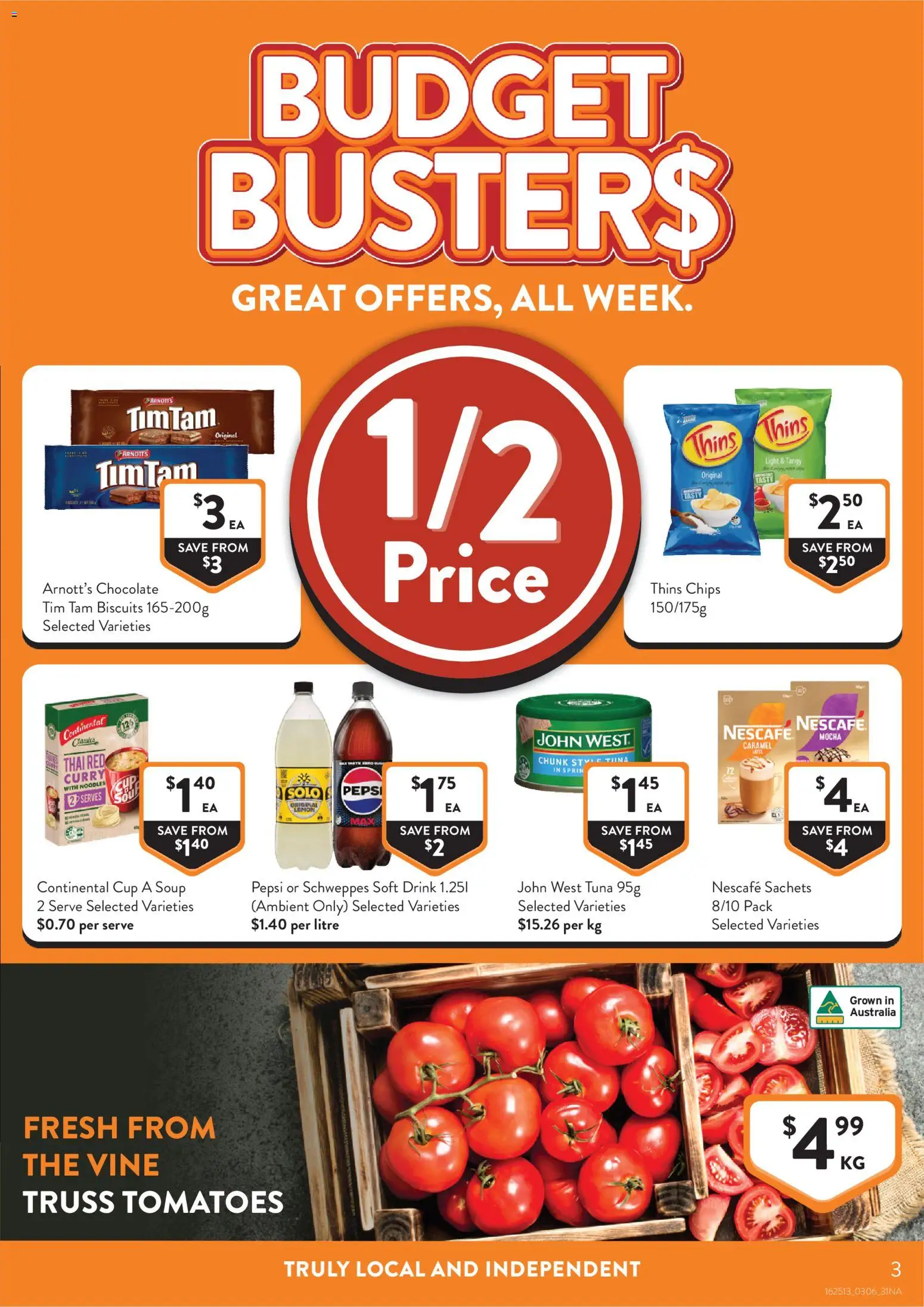 Foodworks catalogue - valid from 03.06.2026 | Page: 3 | Products: Curry, Pepsi, Chips, Tuna