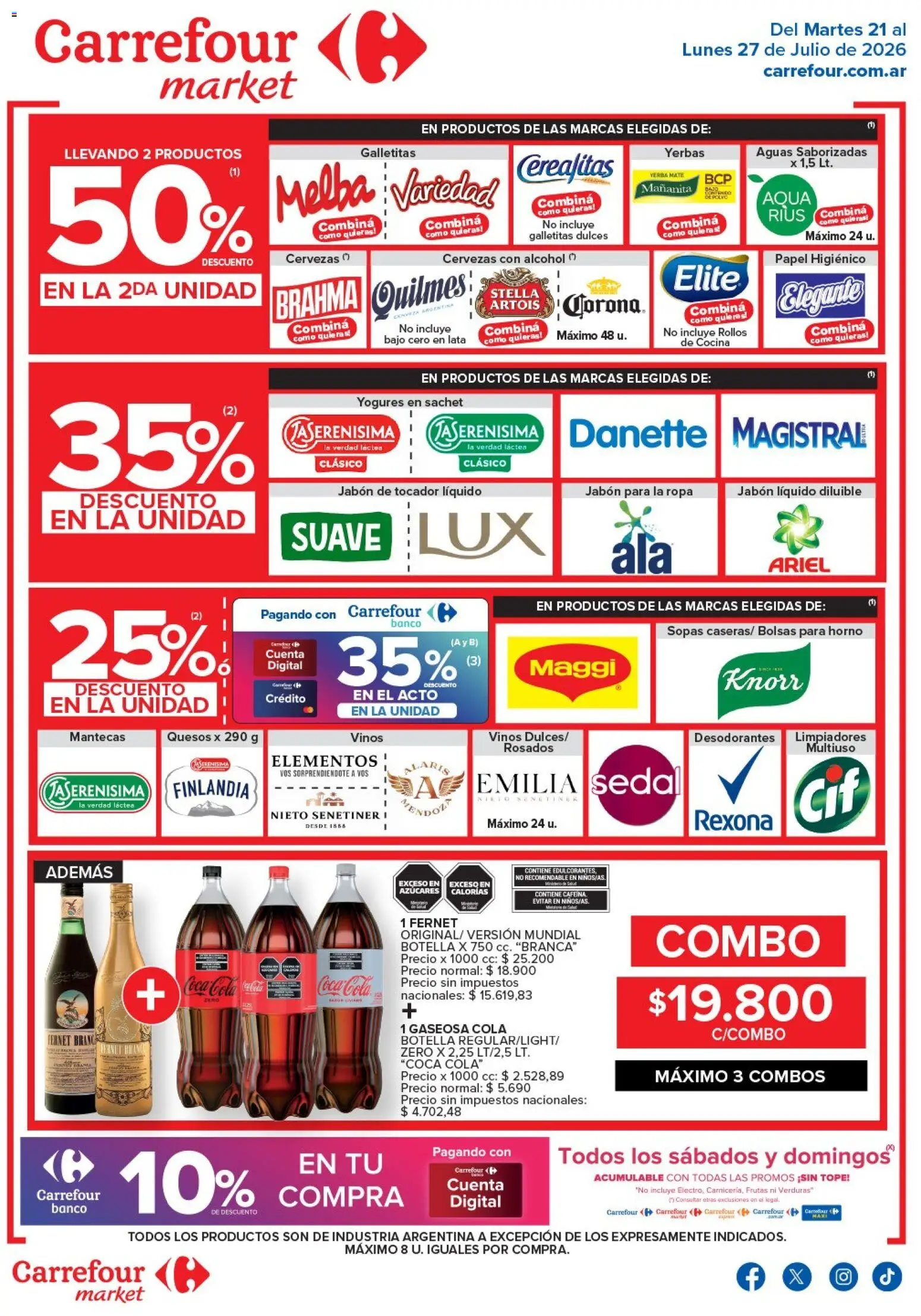 Carrefour Market - Market Corrientes │ válido desde el 21/07/2026 | Página: 2 | Productos: Cocina, Yerba, Polvo, Gaseosa