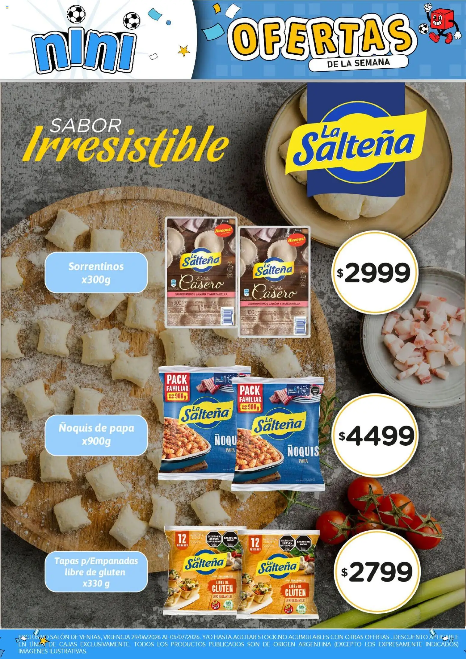 NINI Mayorista ofertas │ válido desde el 29/06/2026 | Página: 37 | Productos: Papa, Jamón, Ñoquis, Té