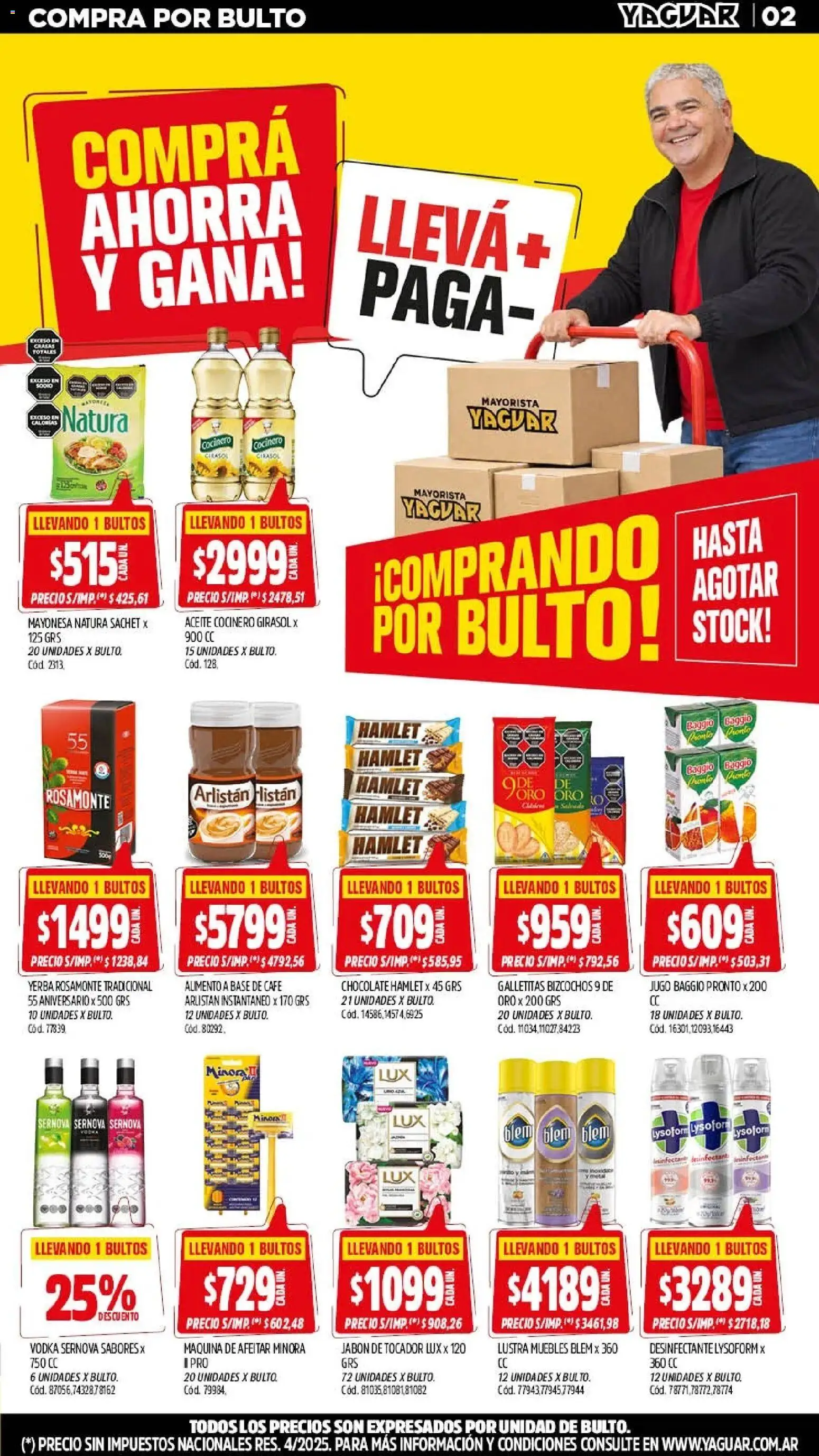 Yaguar - Oferta Semanal Mar del Plata │ válido desde el 17/07/2026 | Página: 2 | Productos: Vodka, Maquina de afeitar, Galletitas, Mayonesa