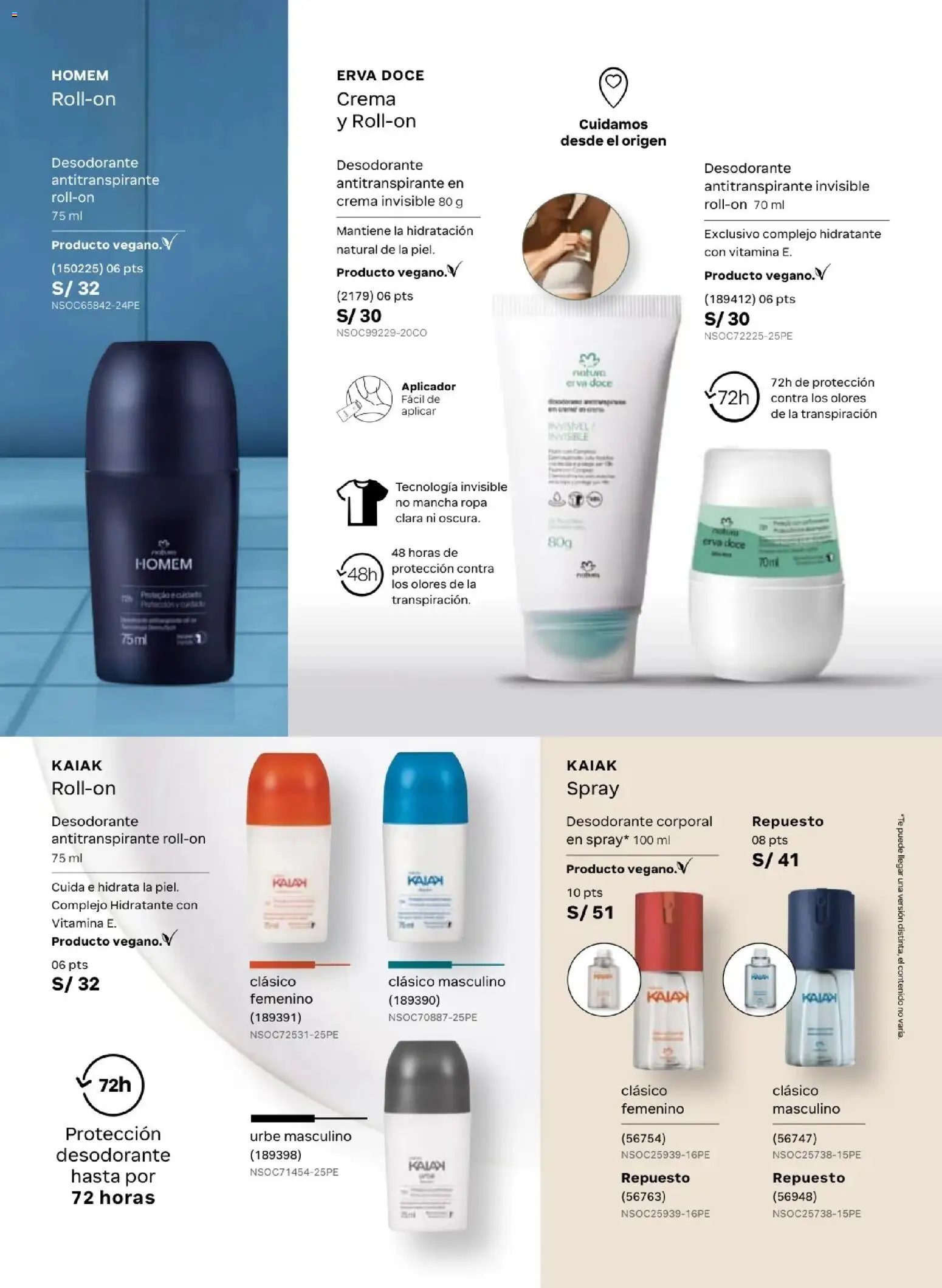 Catálogo Natura válido desde 10.03.2026 | Página: 153 | Productos: Desodorante, Antitranspirante, Ropa, Crema