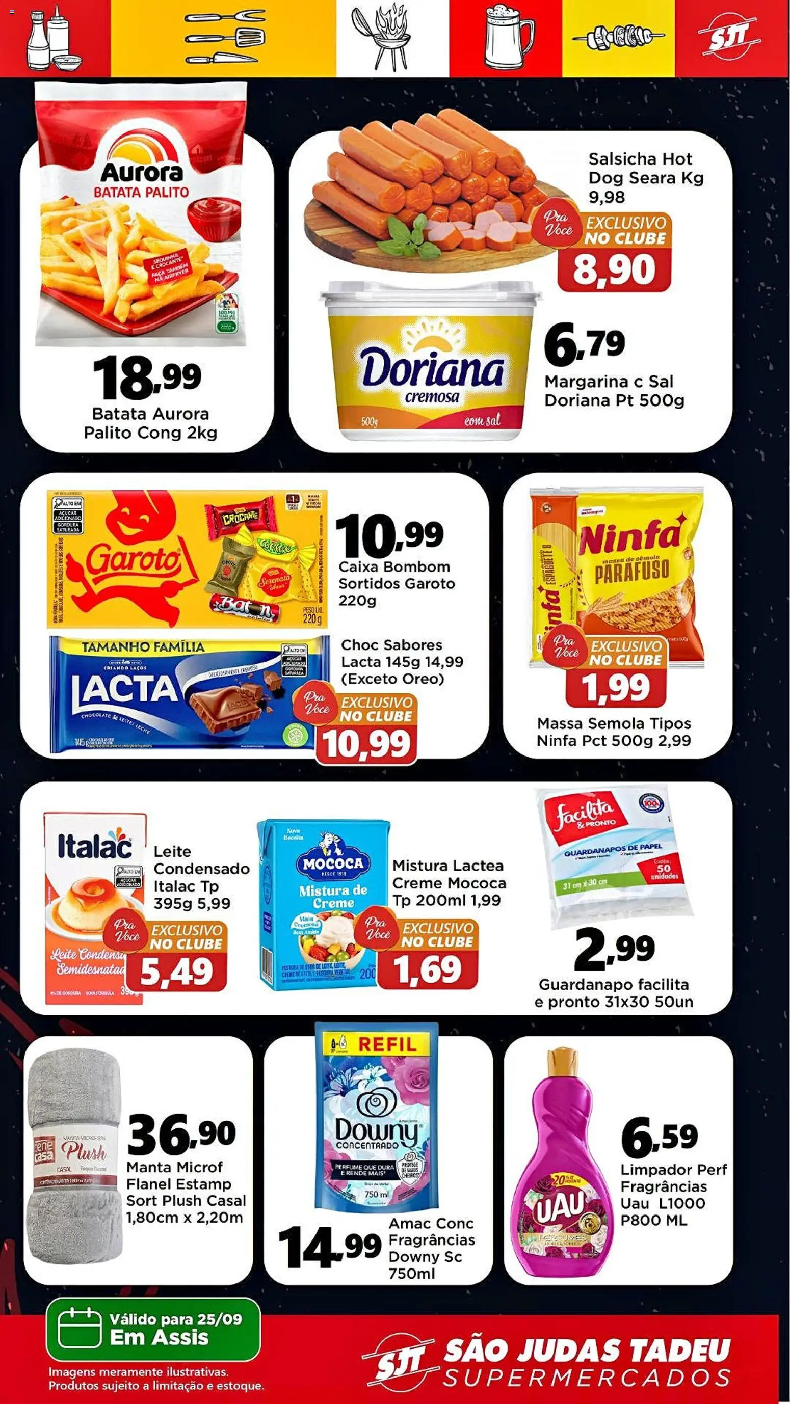 São Judas Tadeu Folheto - válido de 25/09/2026 | Página: 2 | Produtos: Espaguete, Massa, Batata, Guardanapo