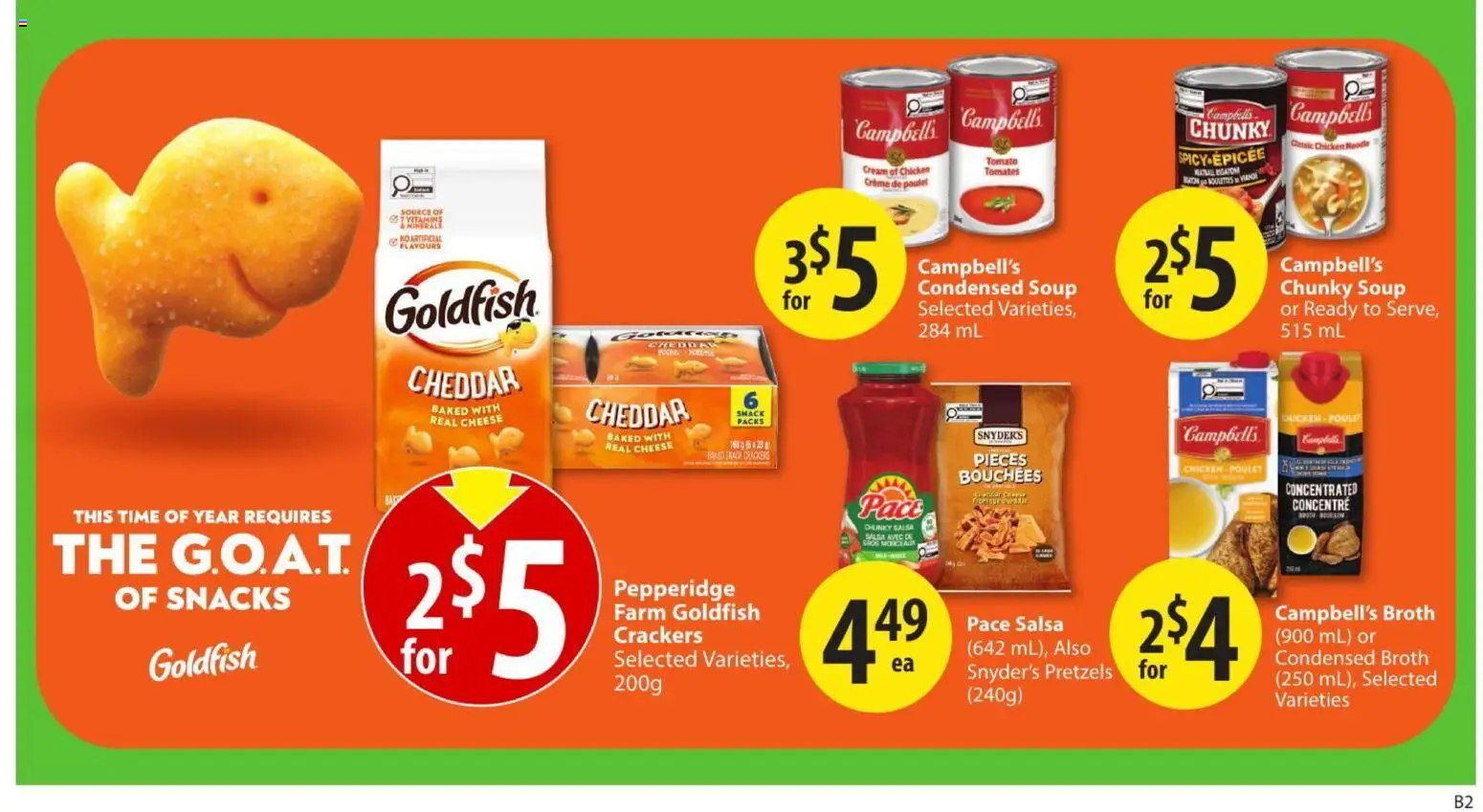 Save on foods flyer valid from Aug 20, 2026 | Page: 19 | Products: Cream, Broth, Snacks, Cheese
